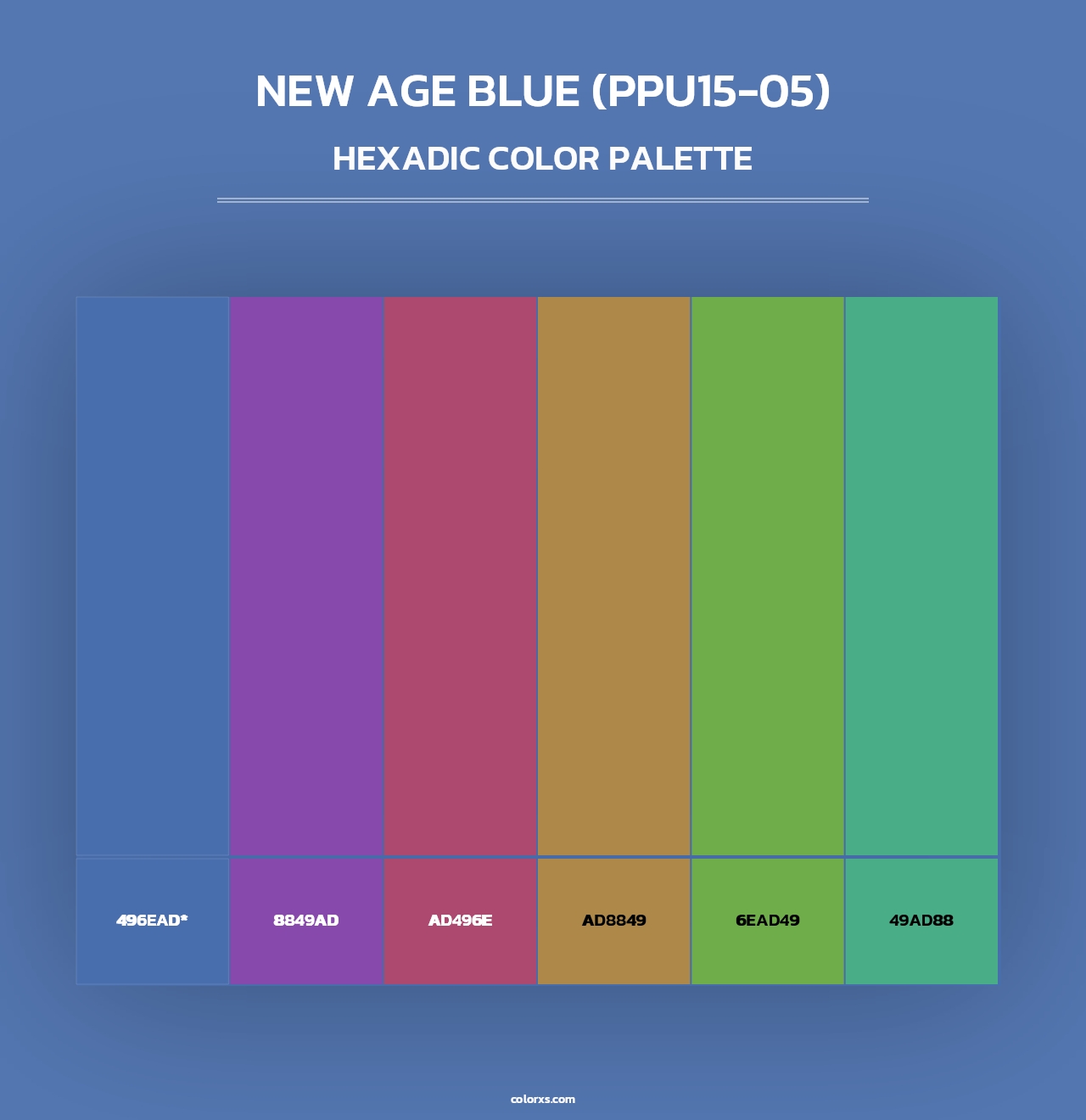 New Age Blue (PPU15-05) - Hexadic Color Palette