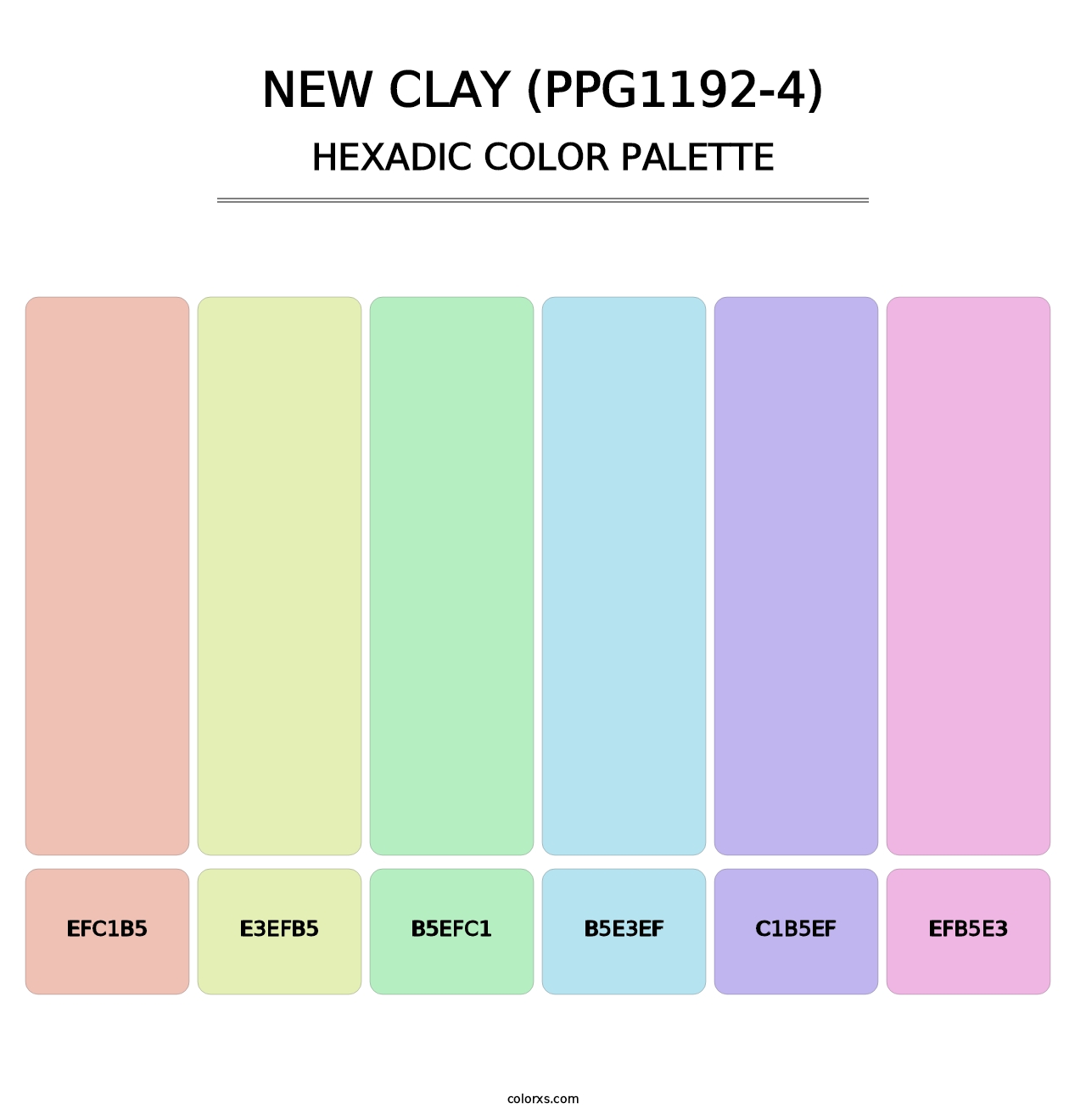 New Clay (PPG1192-4) - Hexadic Color Palette