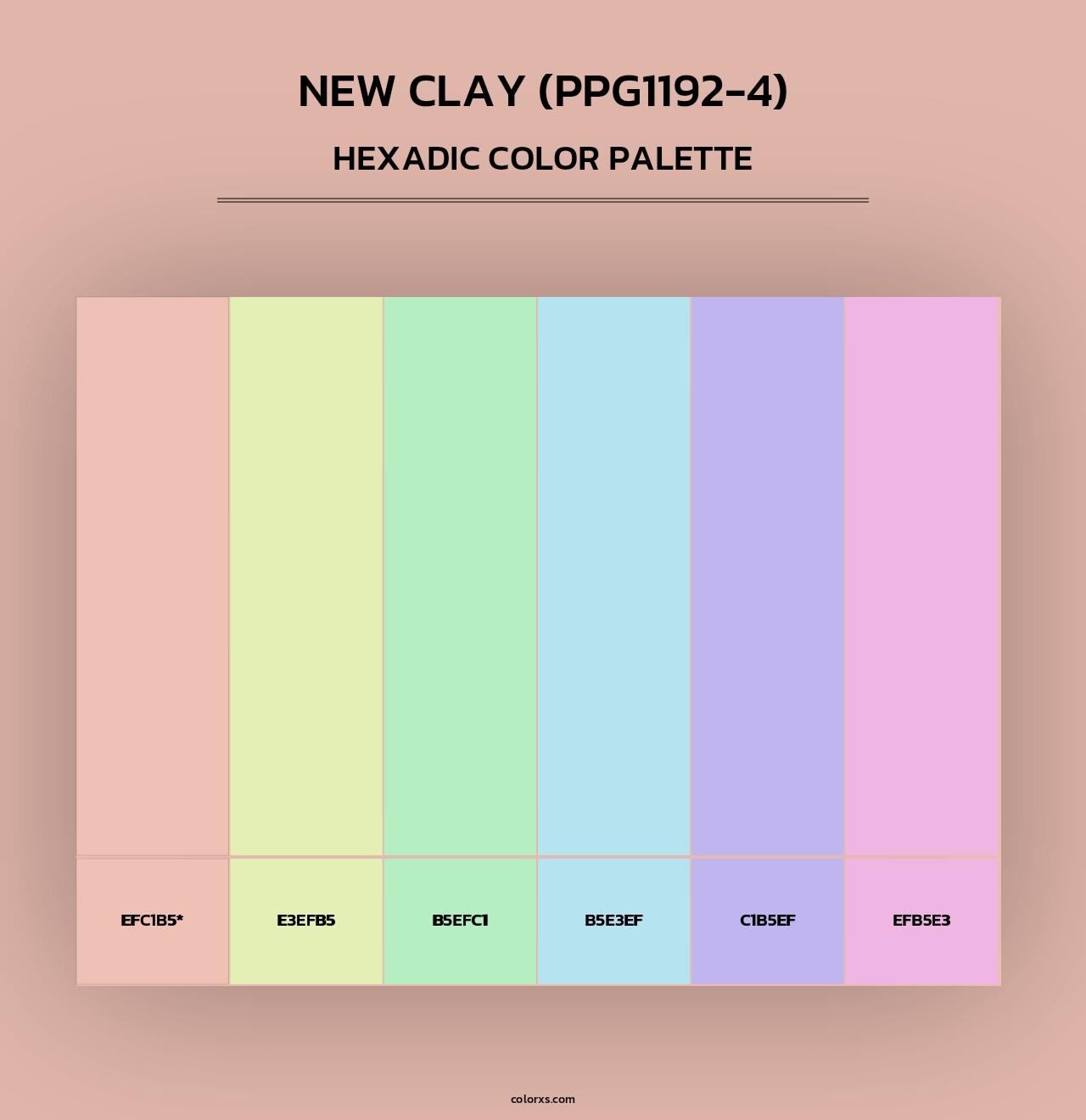 New Clay (PPG1192-4) - Hexadic Color Palette