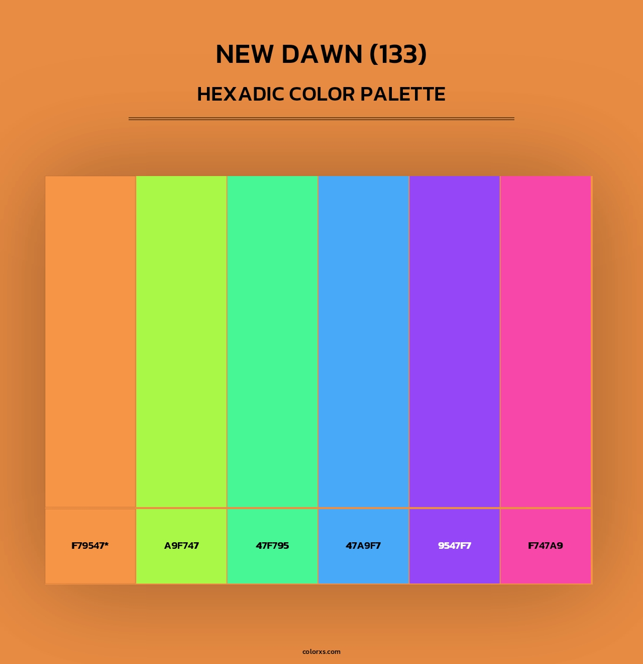 New Dawn (133) - Hexadic Color Palette