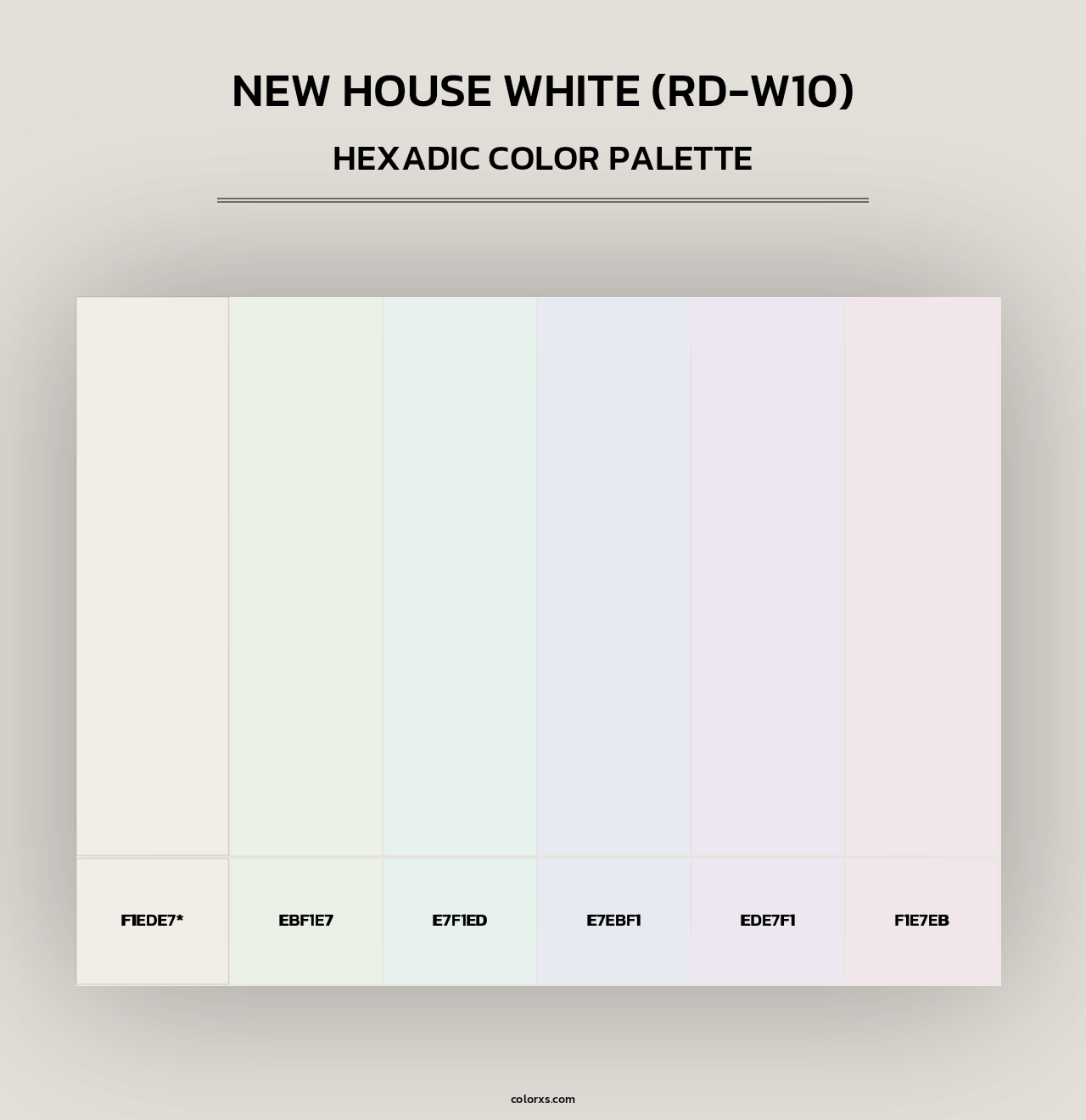 New House White (RD-W10) - Hexadic Color Palette