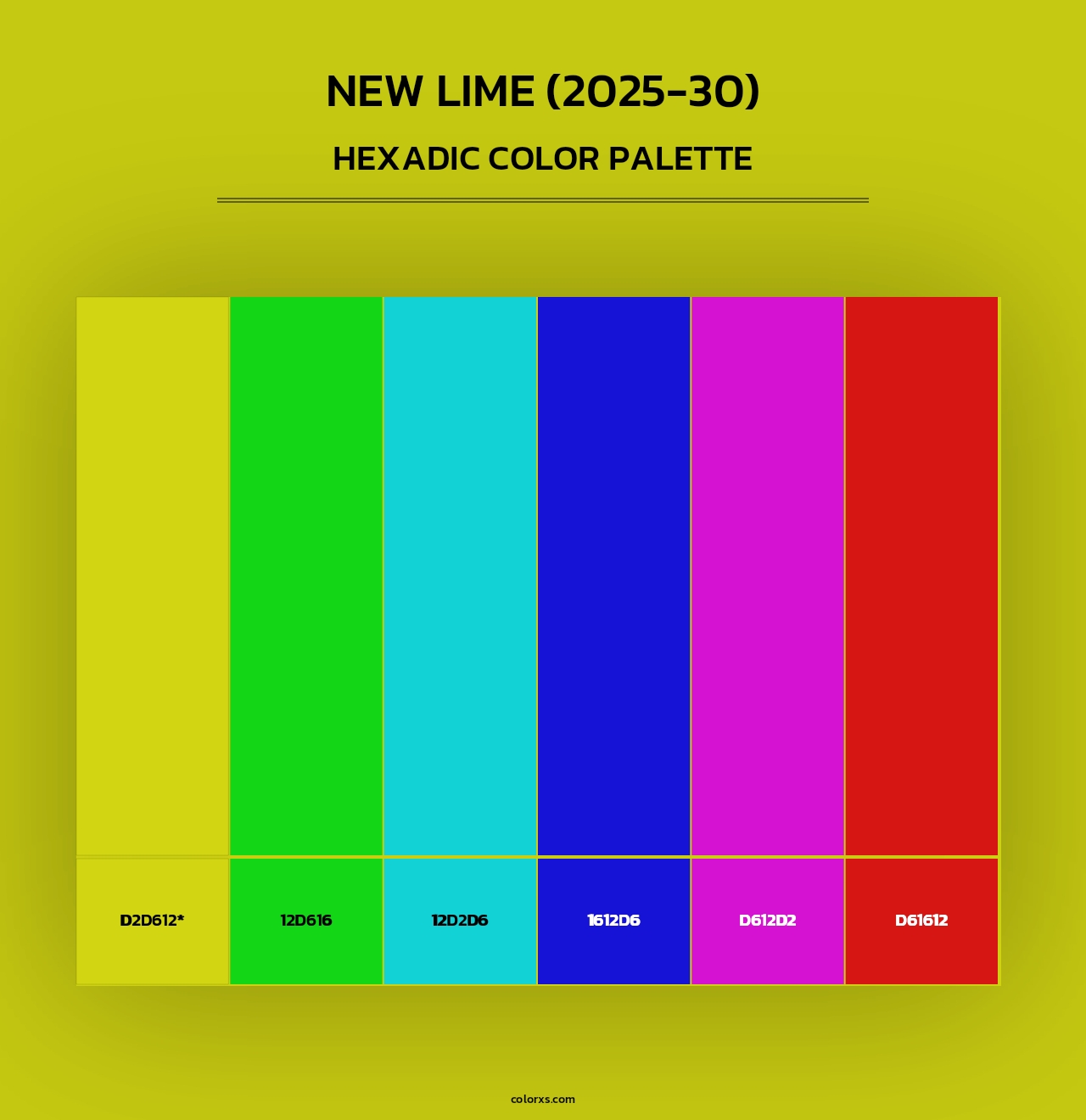 New Lime (2025-30) - Hexadic Color Palette