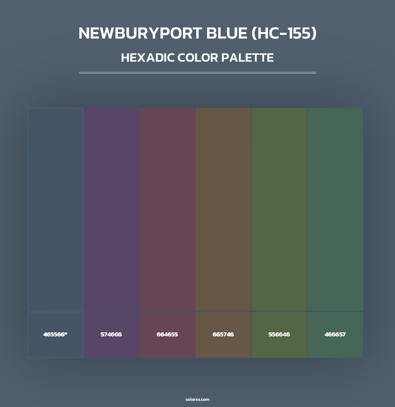 Newburyport Blue (HC-155) - Hexadic Color Palette