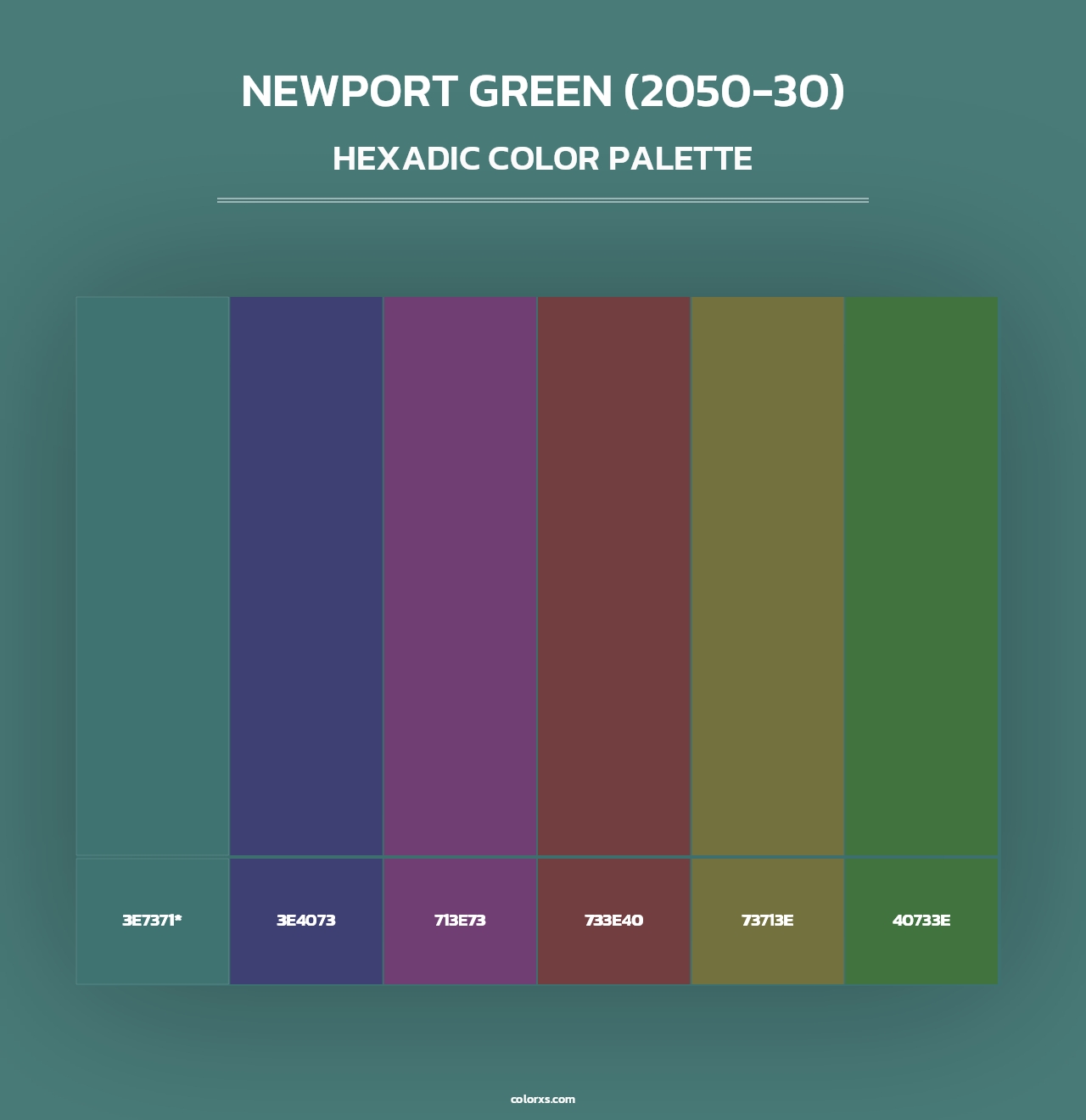 Newport Green (2050-30) - Hexadic Color Palette