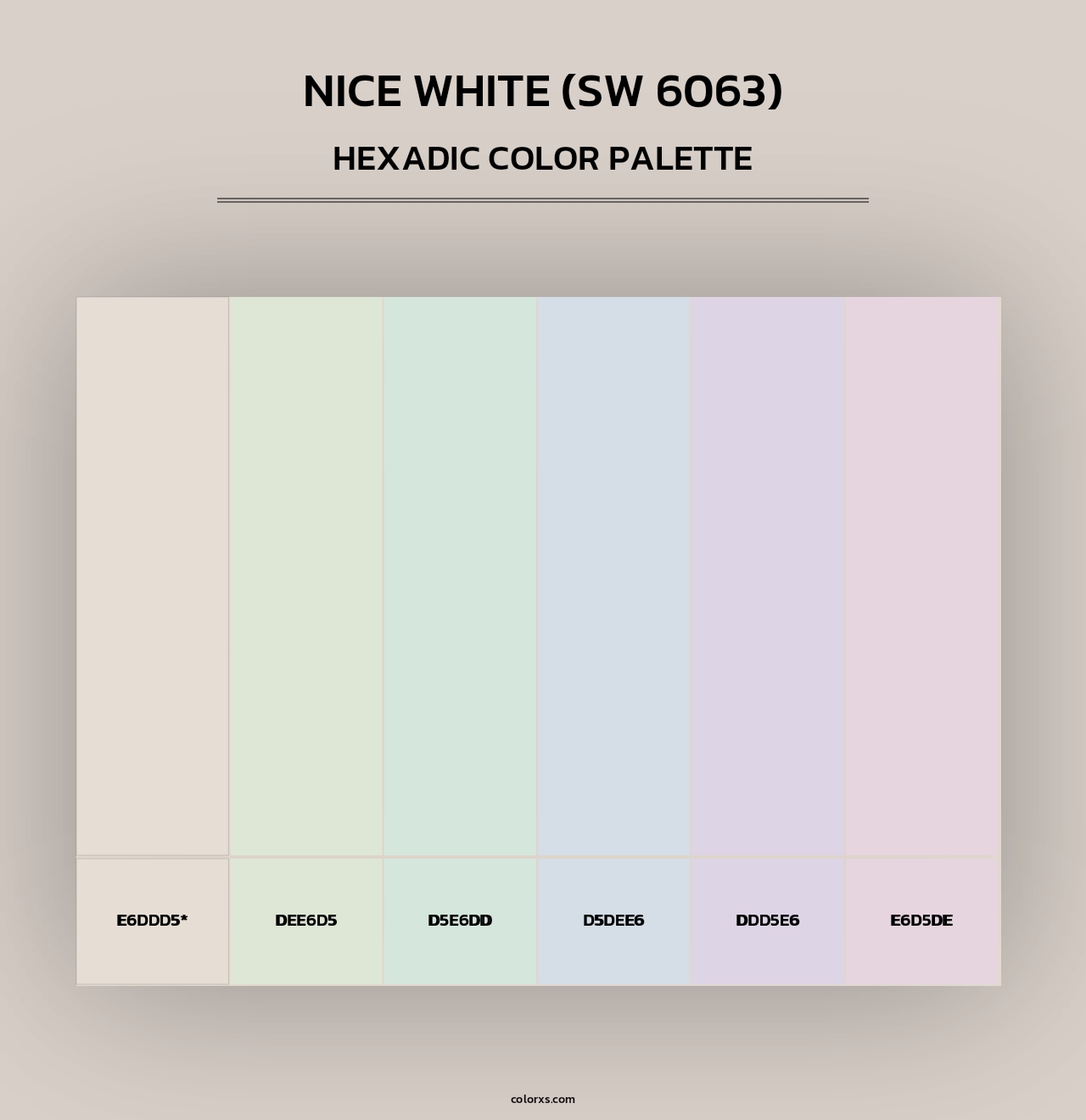 Nice White (SW 6063) - Hexadic Color Palette