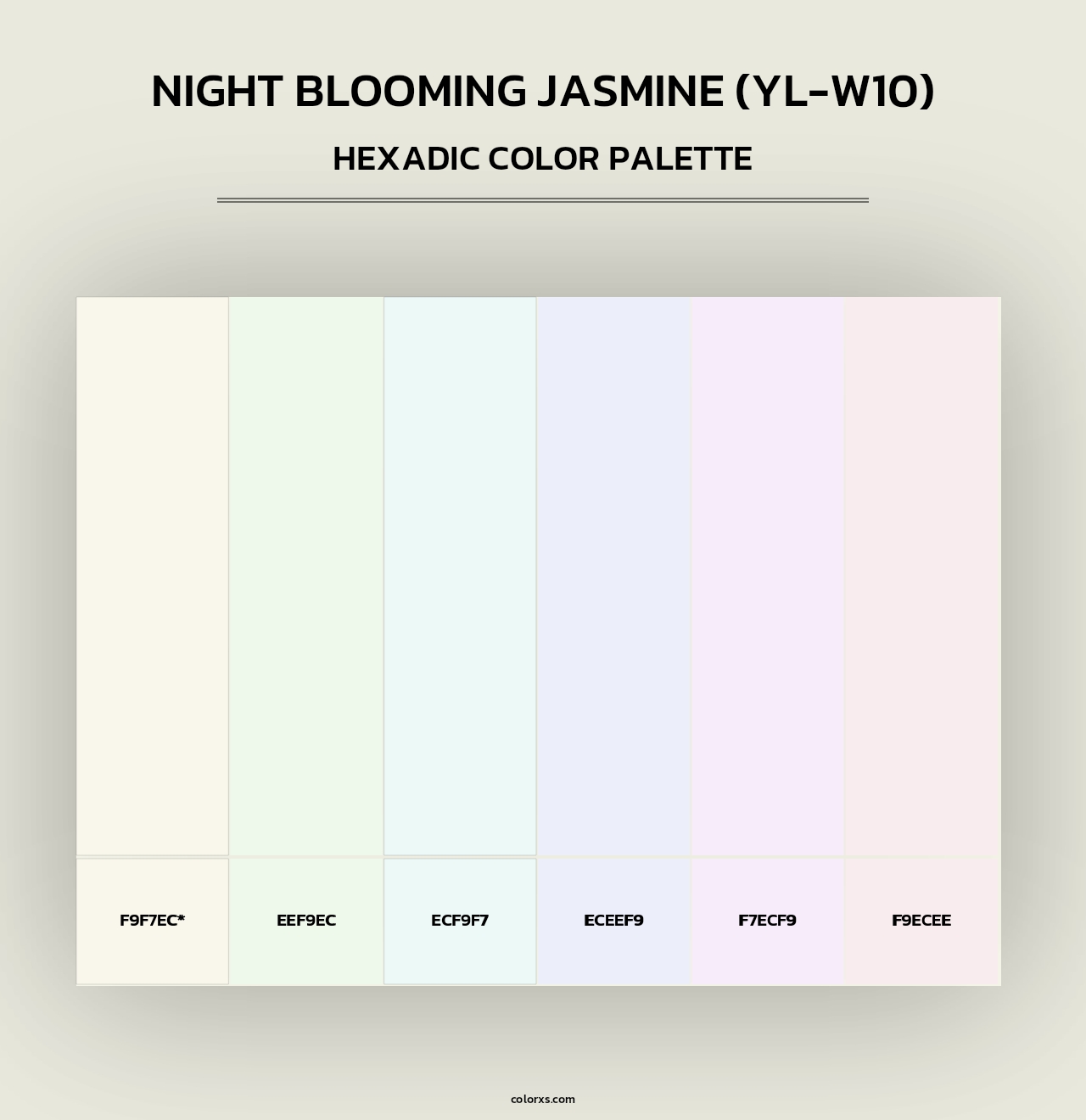 Night Blooming Jasmine (YL-W10) - Hexadic Color Palette