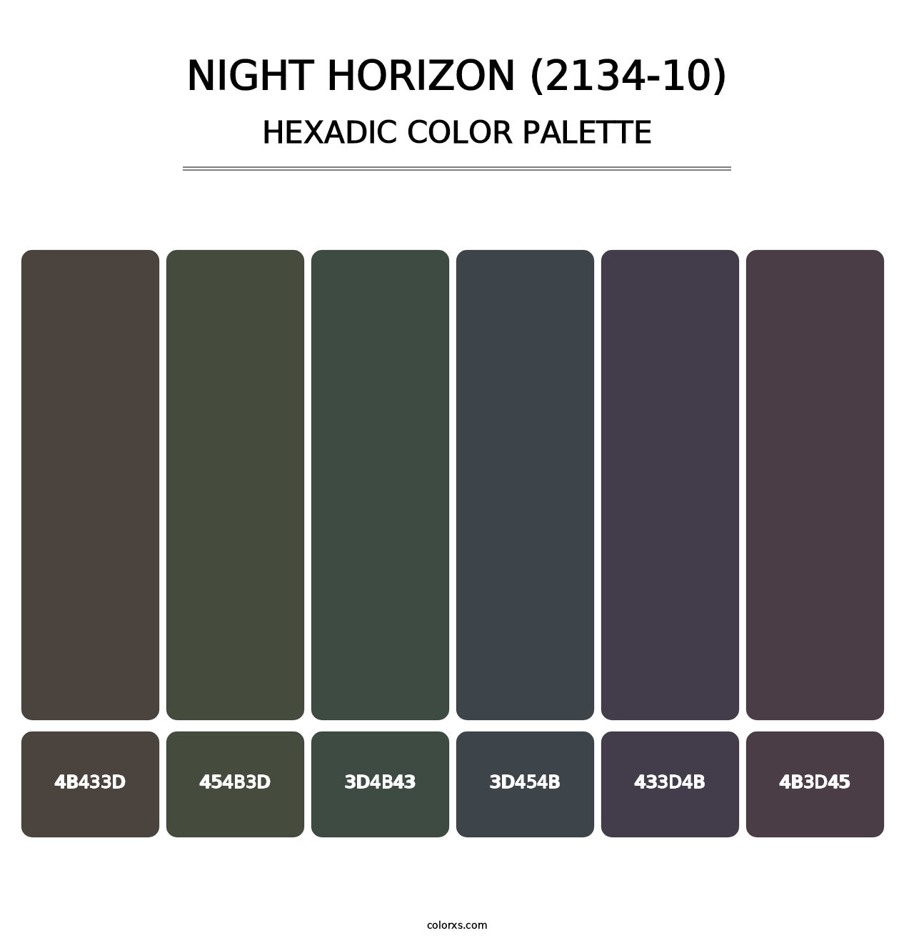 Night Horizon (2134-10) - Hexadic Color Palette