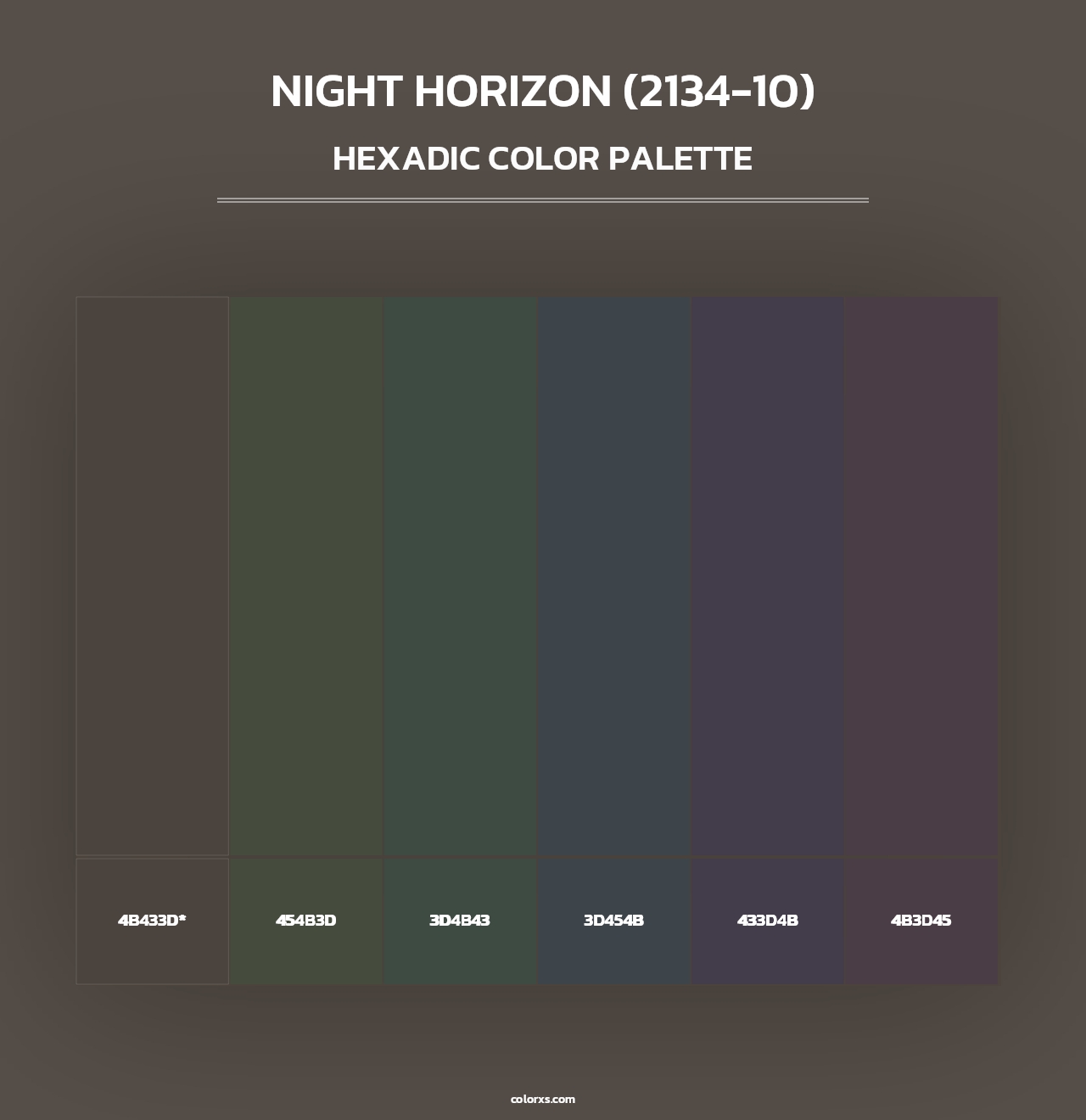 Night Horizon (2134-10) - Hexadic Color Palette