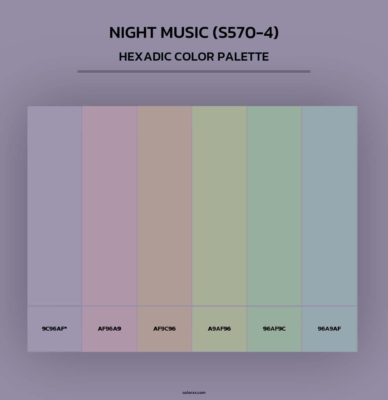 Night Music (S570-4) - Hexadic Color Palette