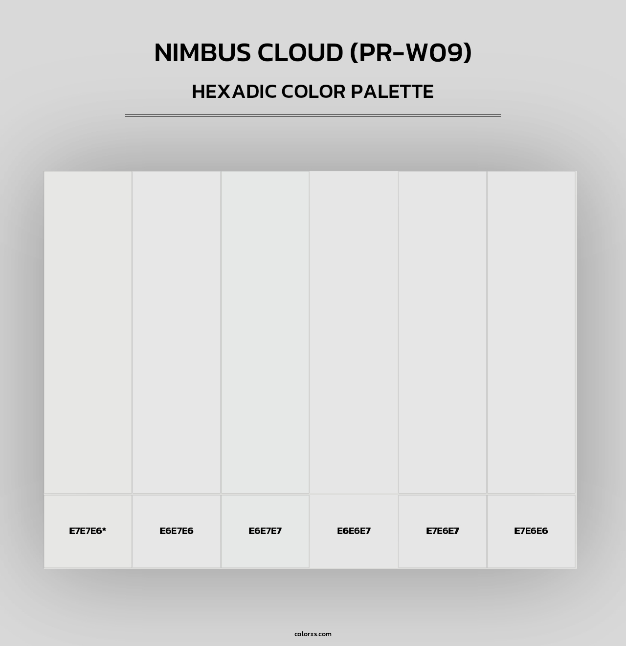 Nimbus Cloud (PR-W09) - Hexadic Color Palette