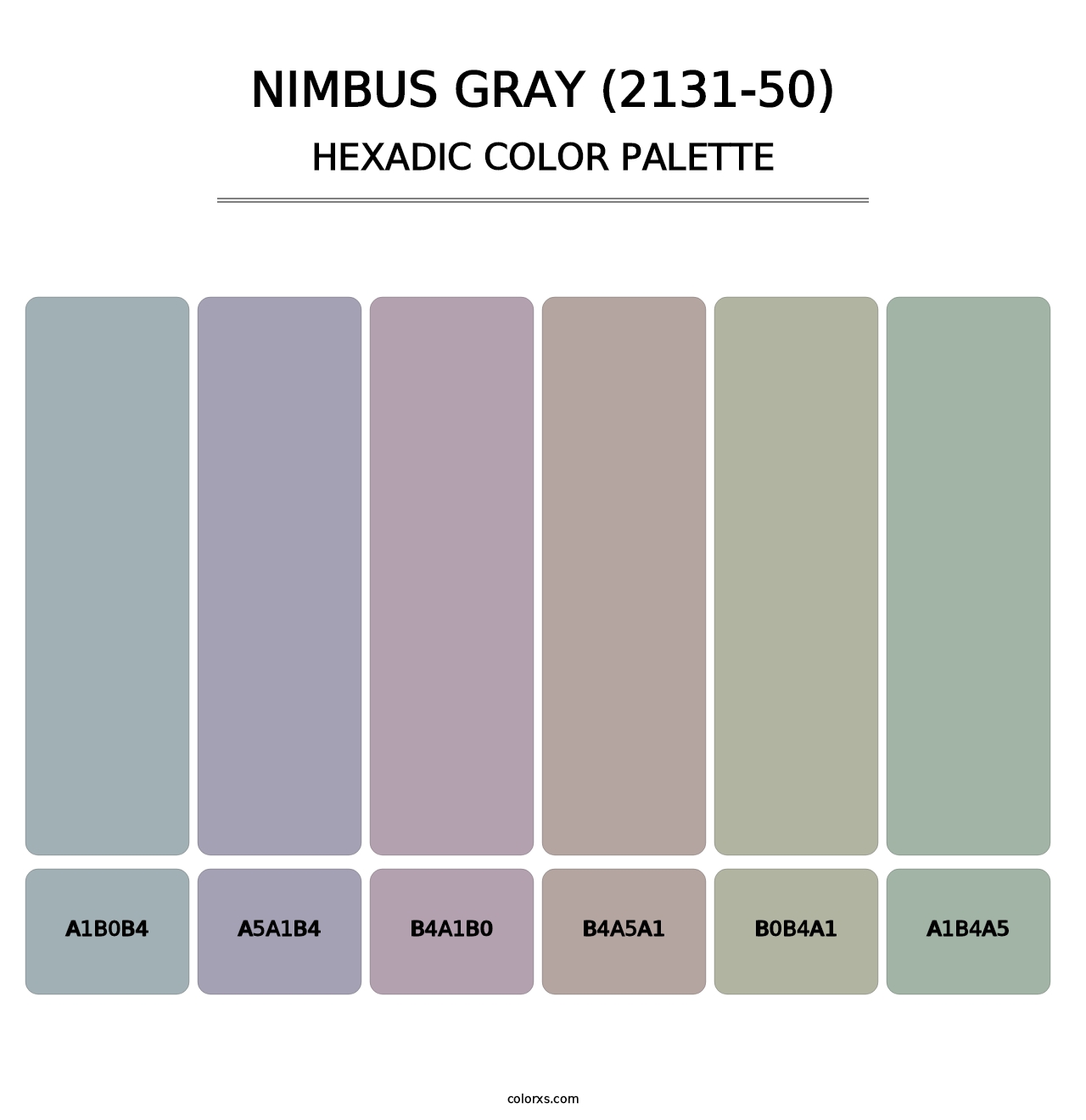 Nimbus Gray (2131-50) - Hexadic Color Palette