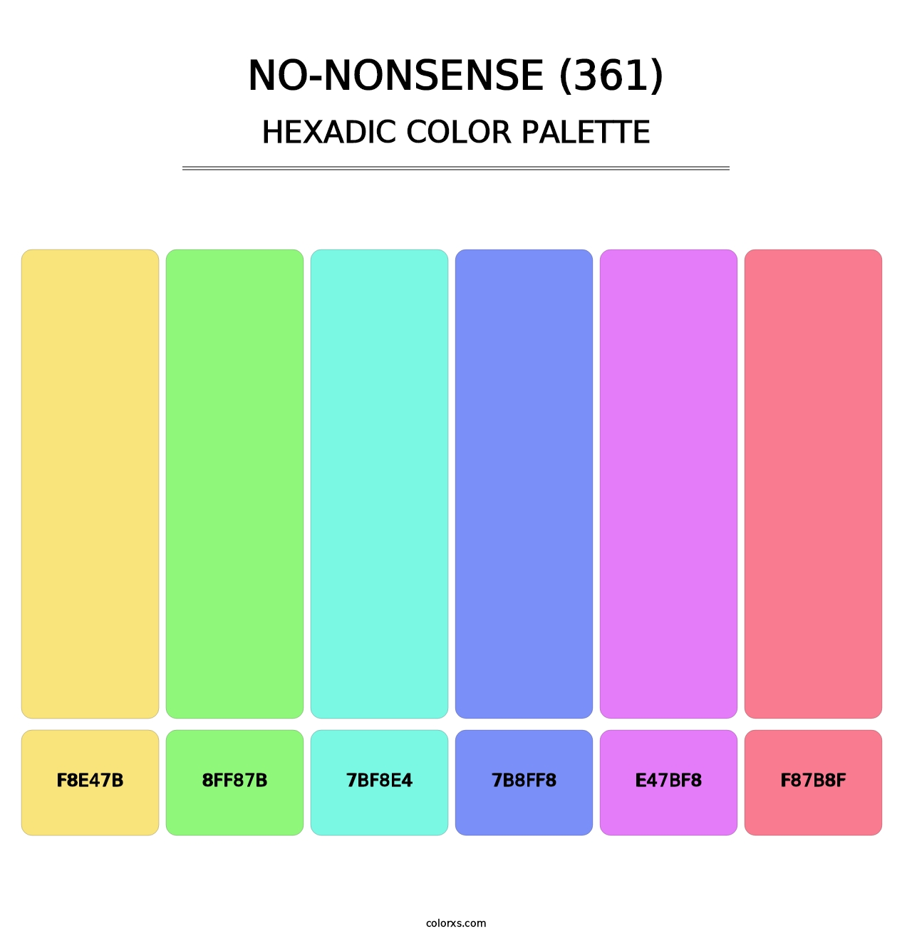 No-Nonsense (361) - Hexadic Color Palette