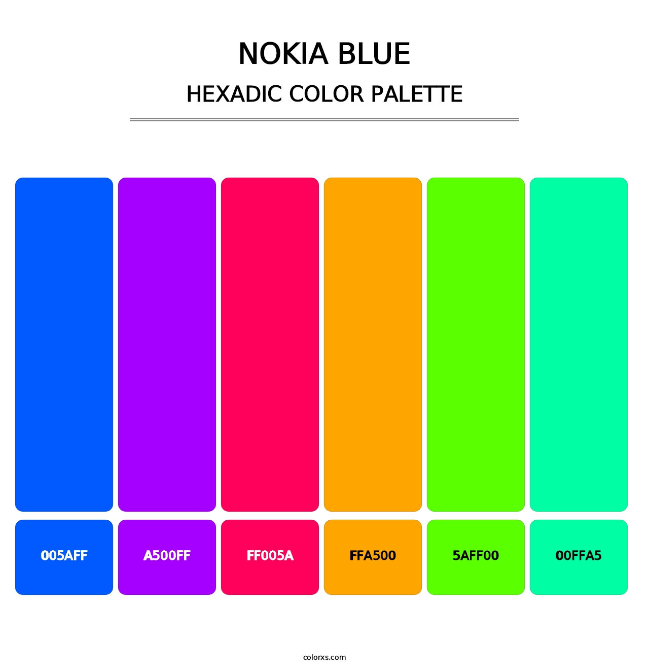 Nokia Blue - Hexadic Color Palette