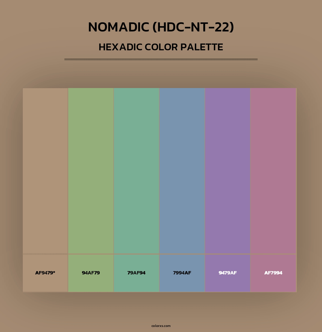 Nomadic (HDC-NT-22) - Hexadic Color Palette