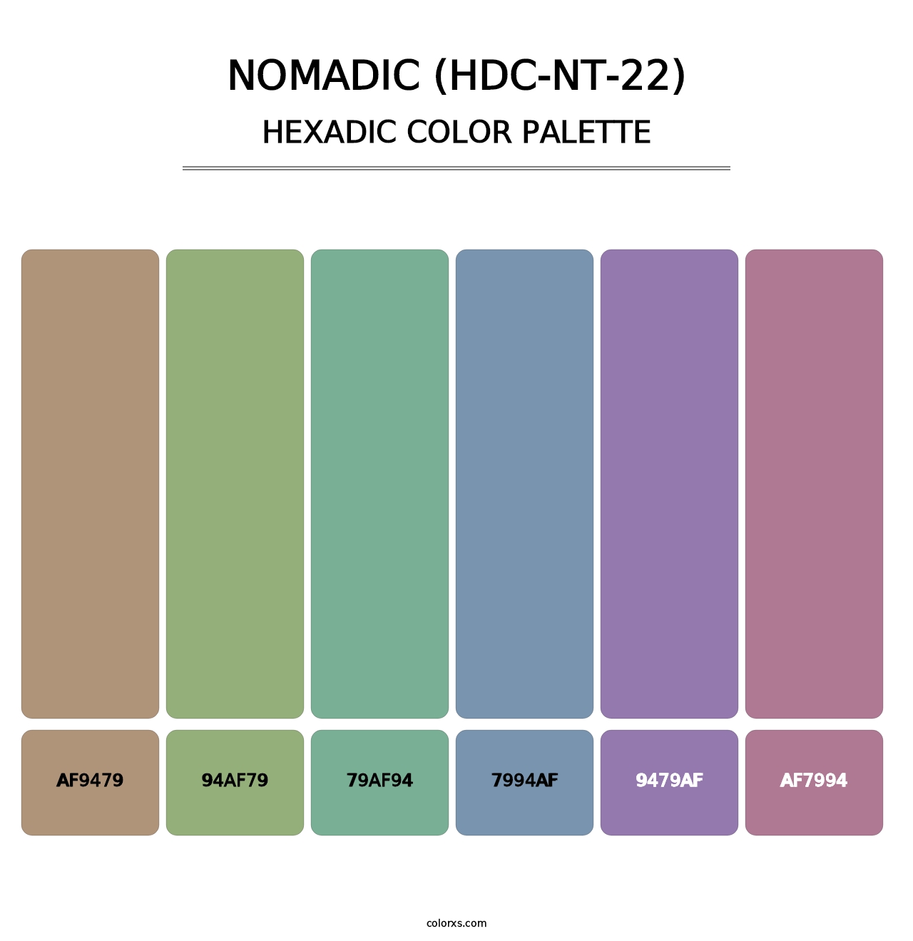 Nomadic (HDC-NT-22) - Hexadic Color Palette