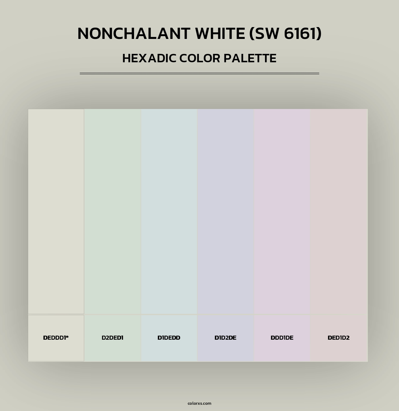 Nonchalant White (SW 6161) - Hexadic Color Palette