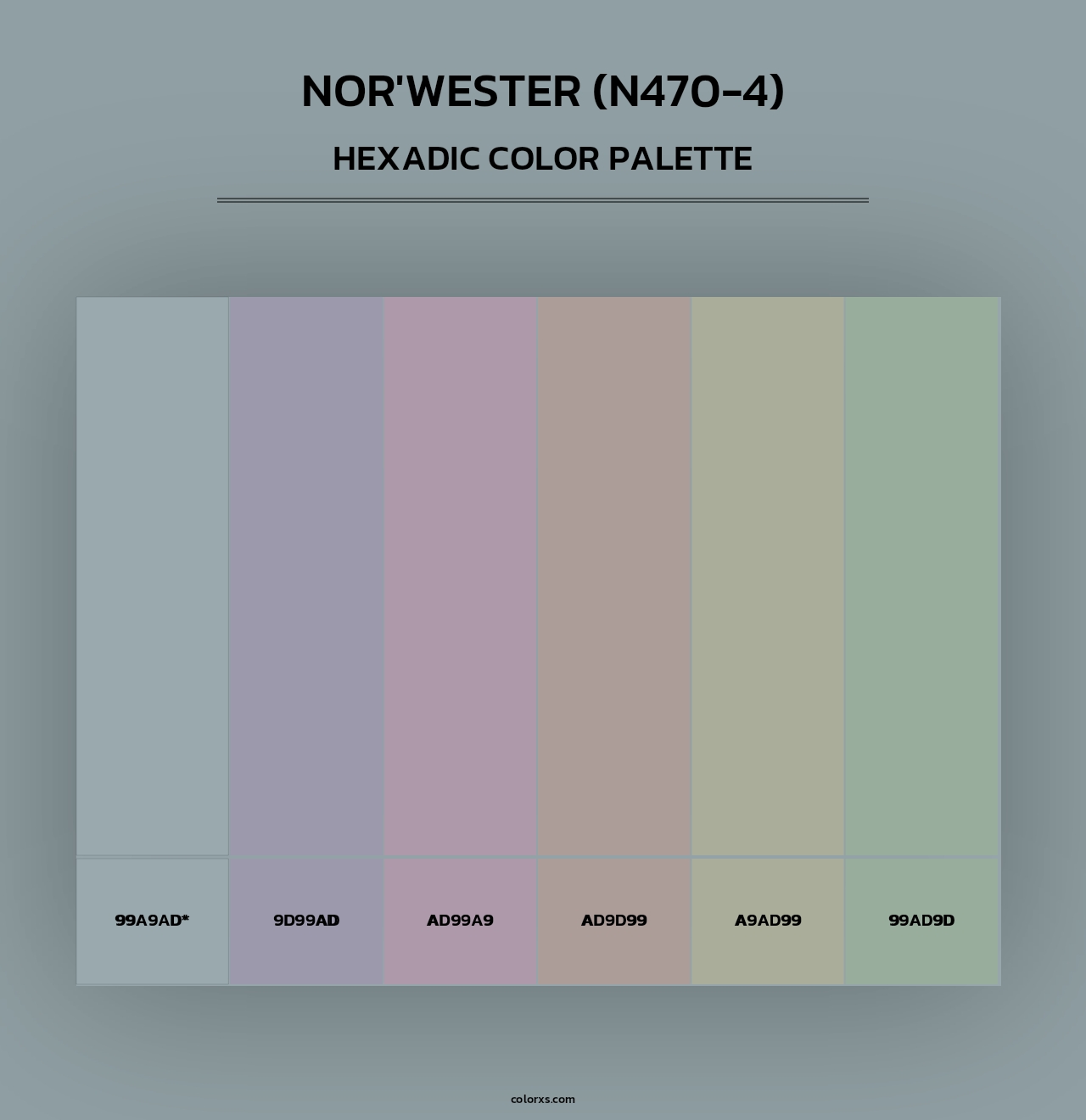 Nor'Wester (N470-4) - Hexadic Color Palette