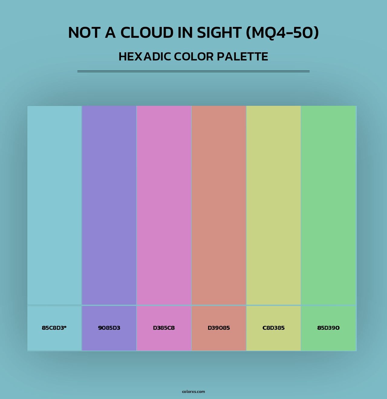 Not A Cloud In Sight (MQ4-50) - Hexadic Color Palette