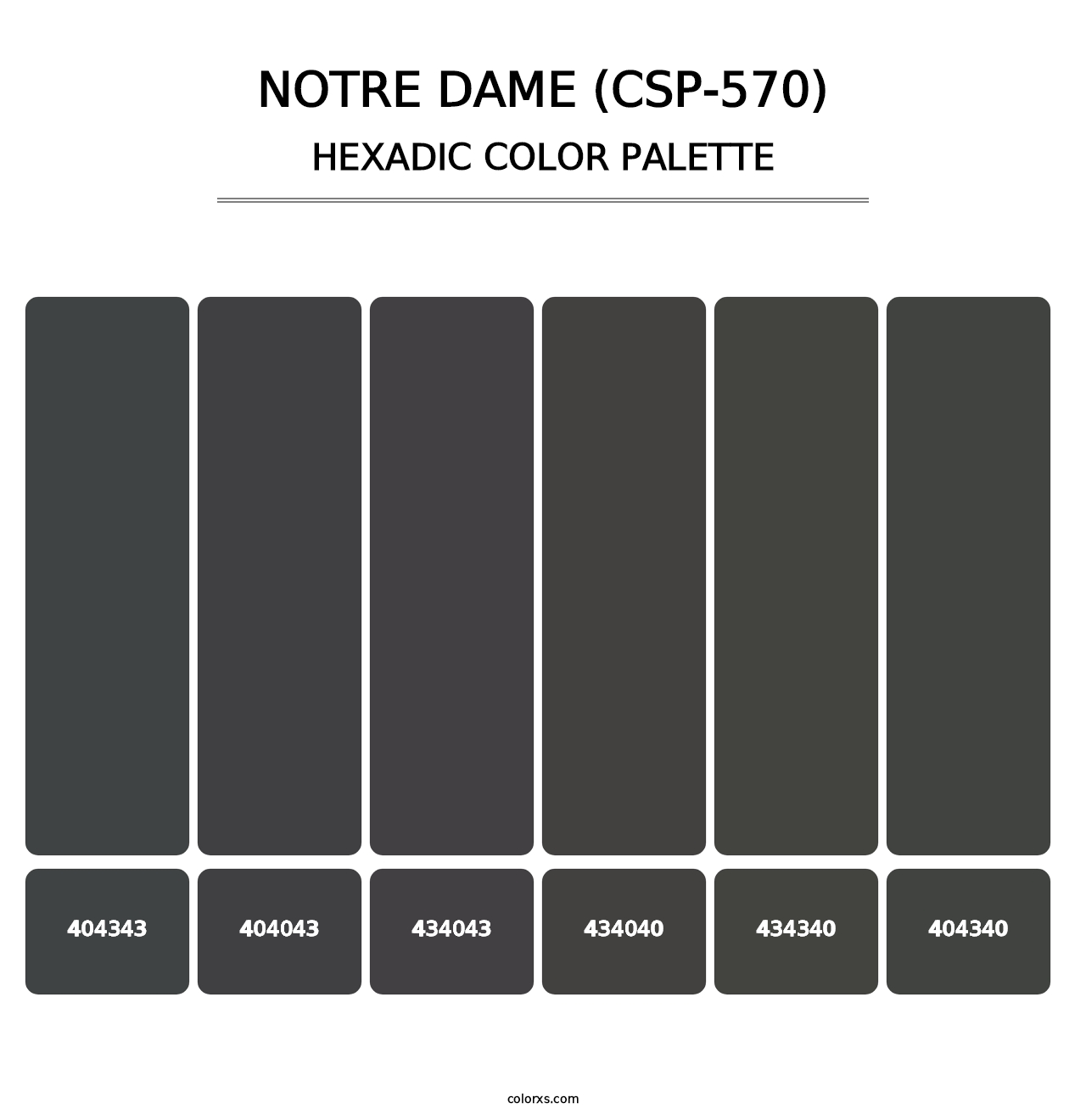 Notre Dame (CSP-570) - Hexadic Color Palette