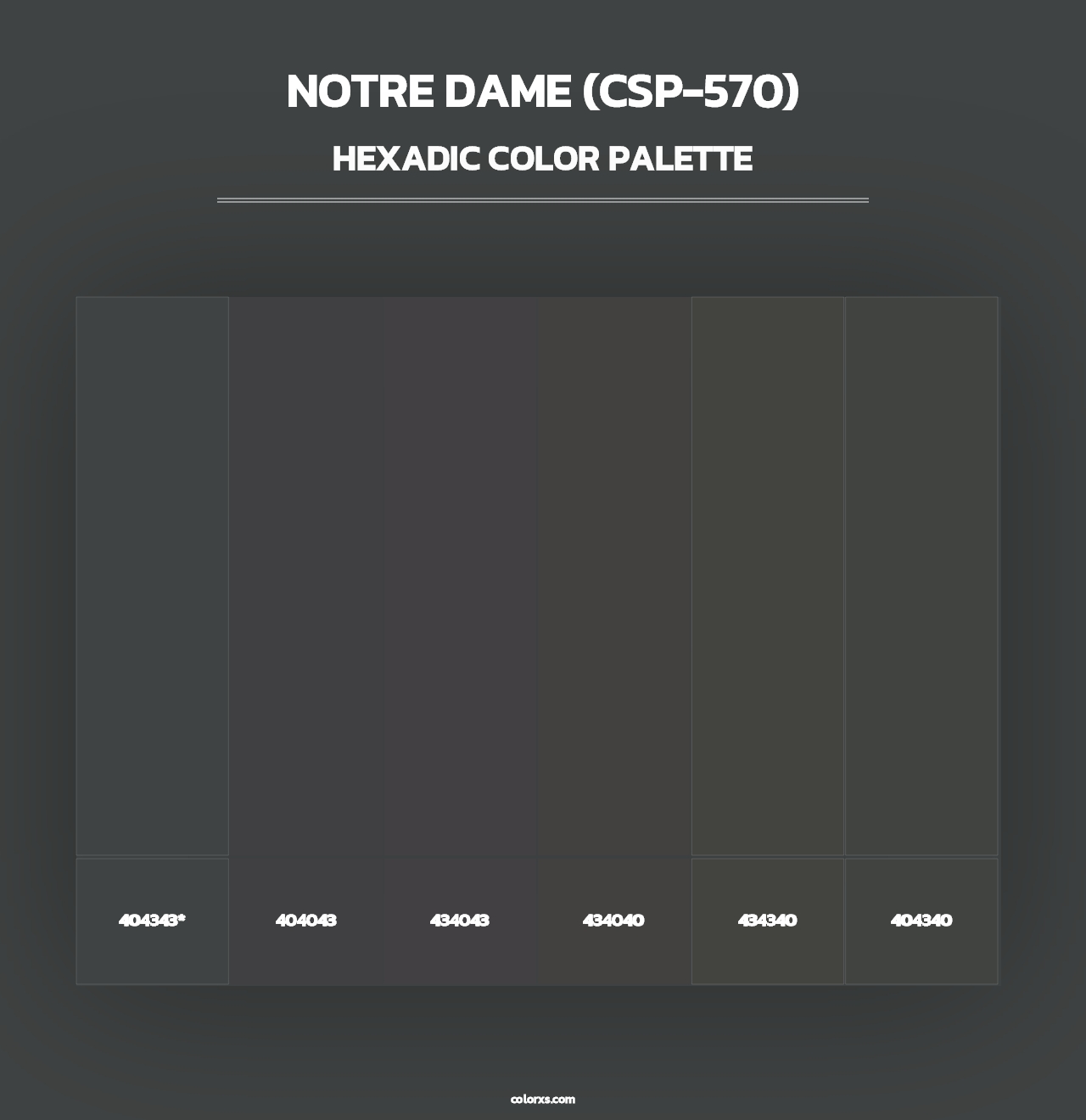 Notre Dame (CSP-570) - Hexadic Color Palette