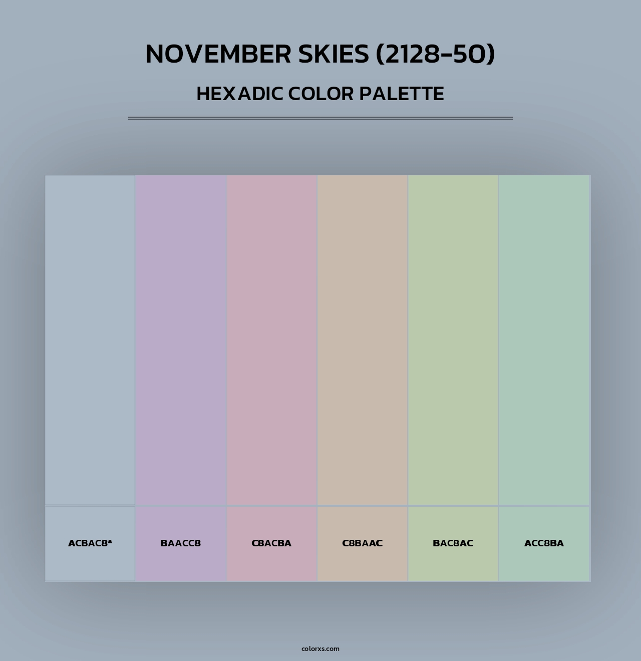 November Skies (2128-50) - Hexadic Color Palette