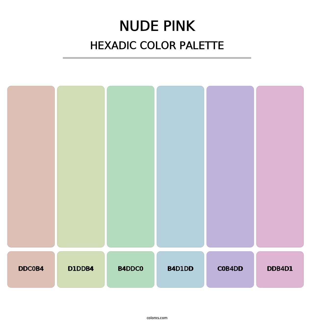 Nude Pink - Hexadic Color Palette