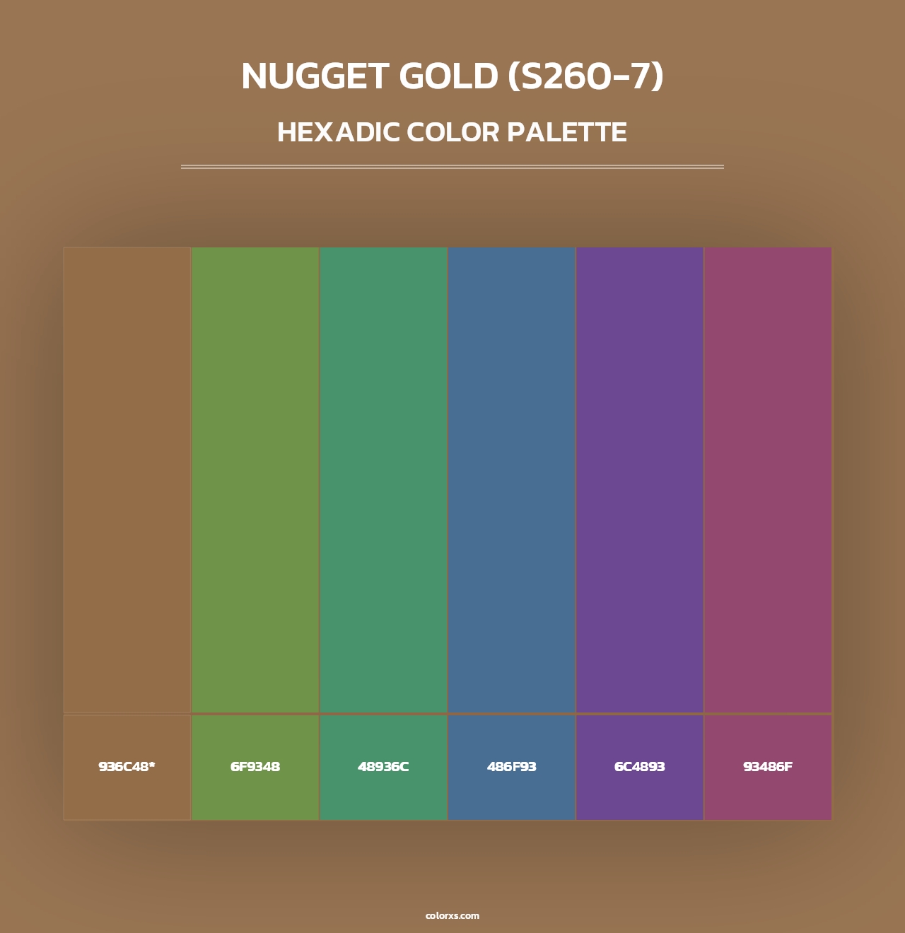 Nugget Gold (S260-7) - Hexadic Color Palette