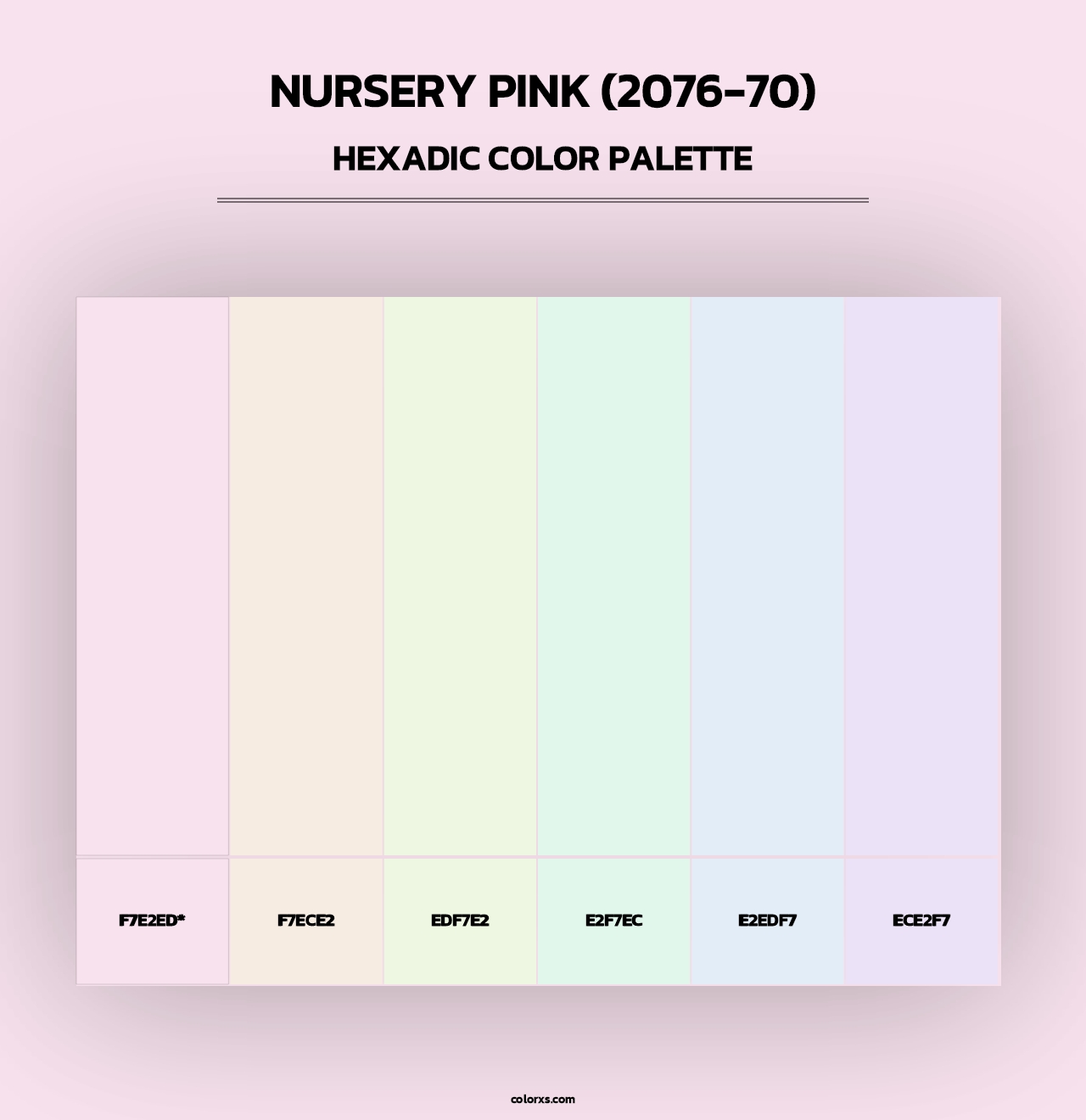 Nursery Pink (2076-70) - Hexadic Color Palette