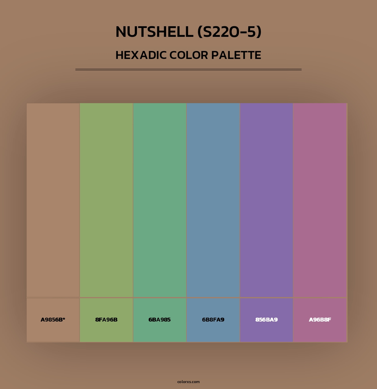 Nutshell (S220-5) - Hexadic Color Palette