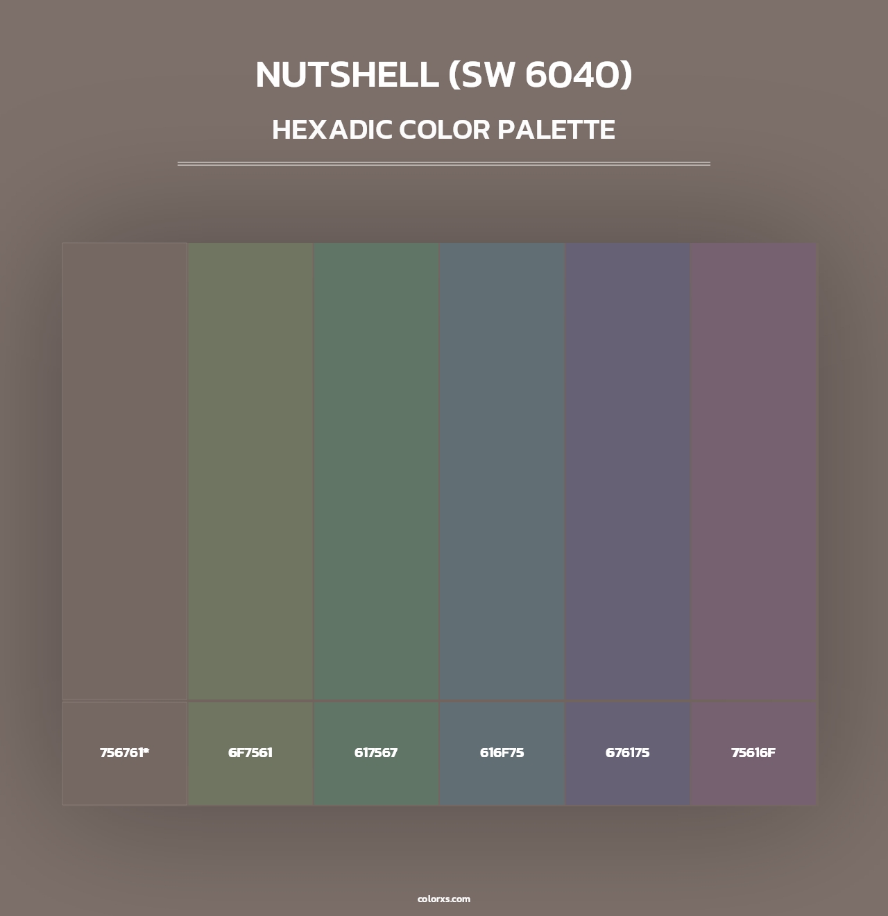 Nutshell (SW 6040) - Hexadic Color Palette
