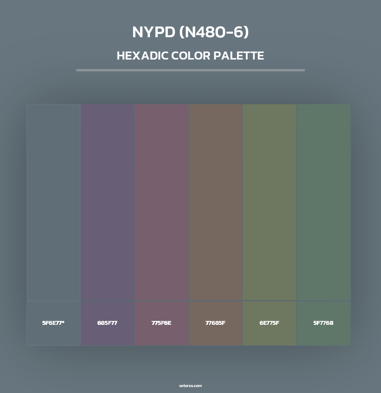 Nypd (N480-6) - Hexadic Color Palette