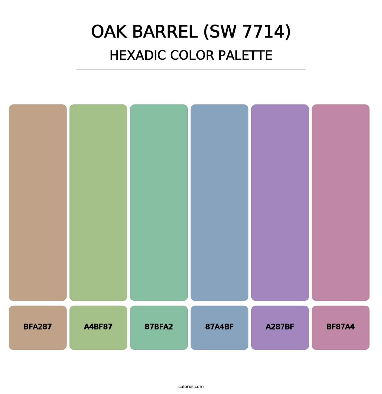 Oak Barrel (SW 7714) - Hexadic Color Palette