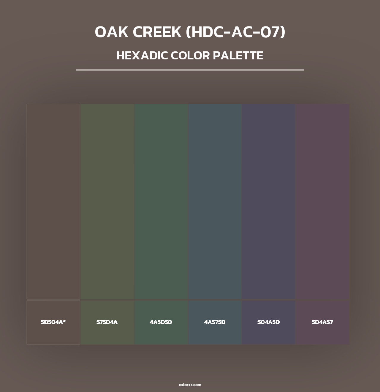 Oak Creek (HDC-AC-07) - Hexadic Color Palette