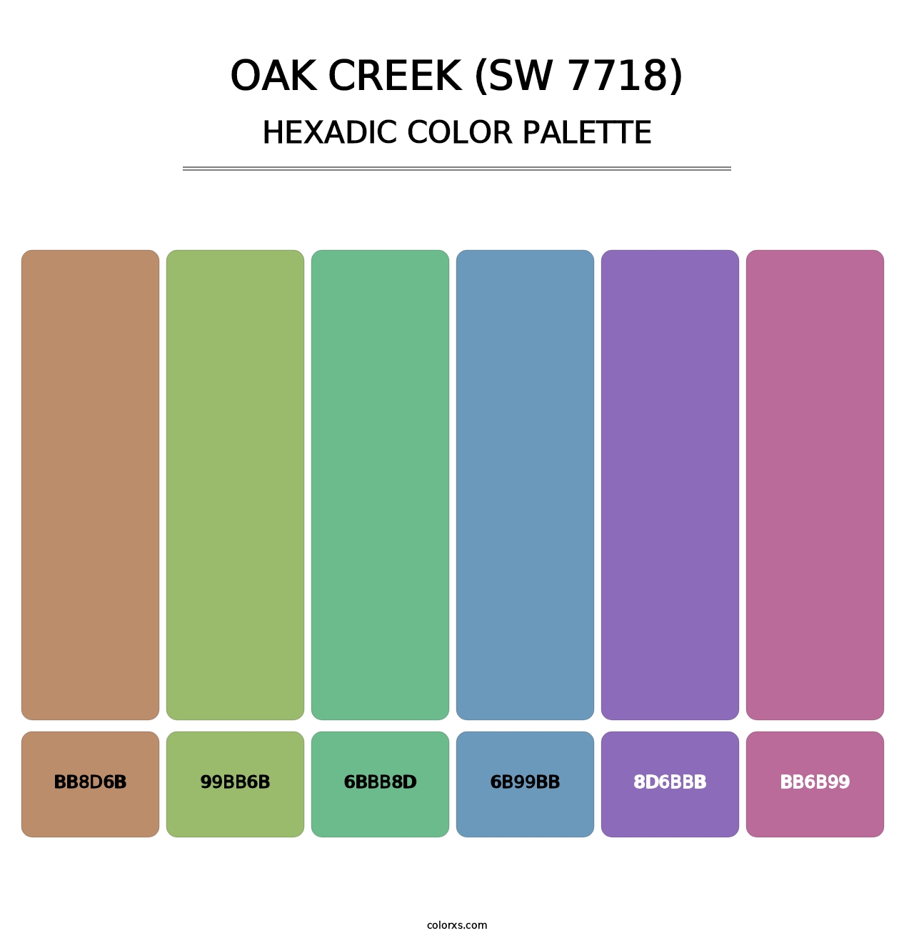 Oak Creek (SW 7718) - Hexadic Color Palette
