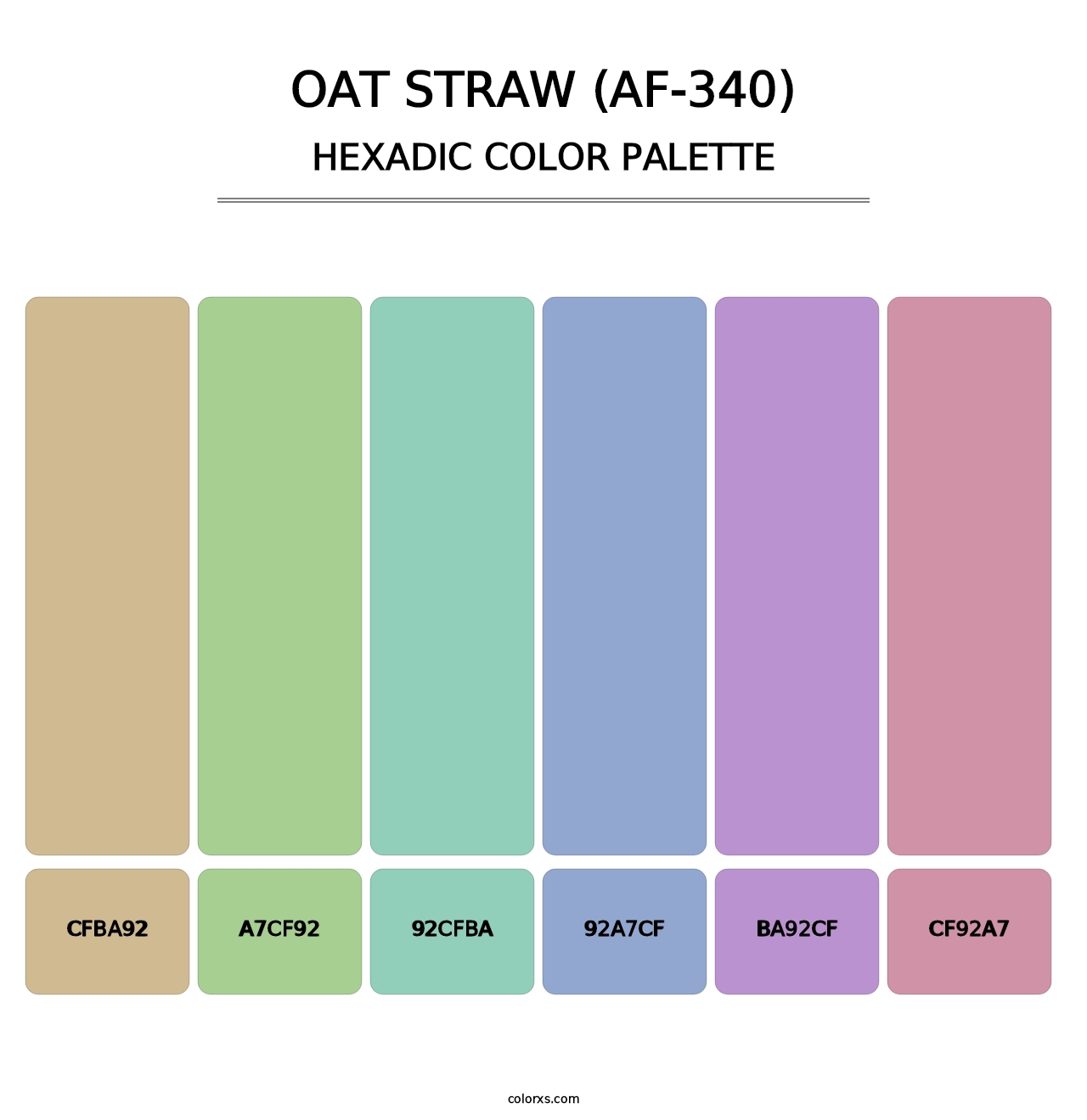 Oat Straw (AF-340) - Hexadic Color Palette