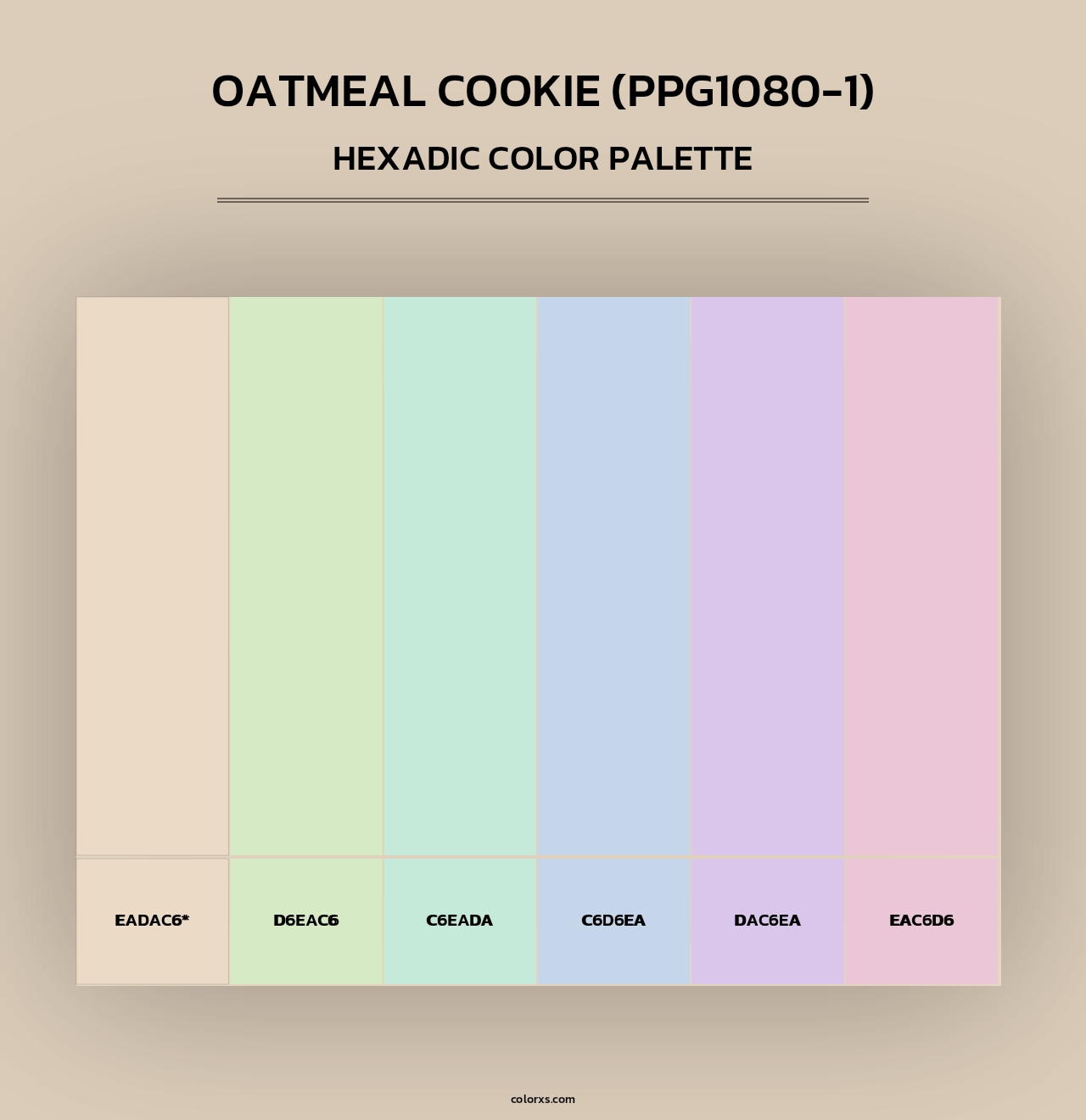 Oatmeal Cookie (PPG1080-1) - Hexadic Color Palette
