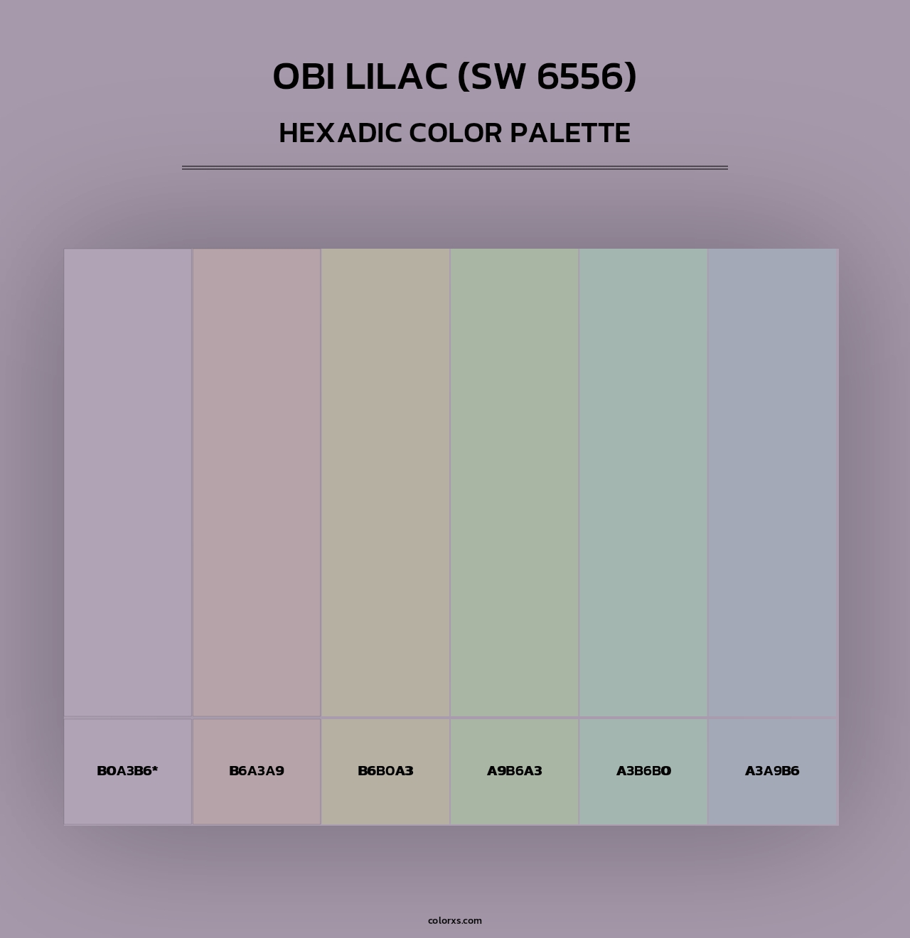 Obi Lilac (SW 6556) - Hexadic Color Palette