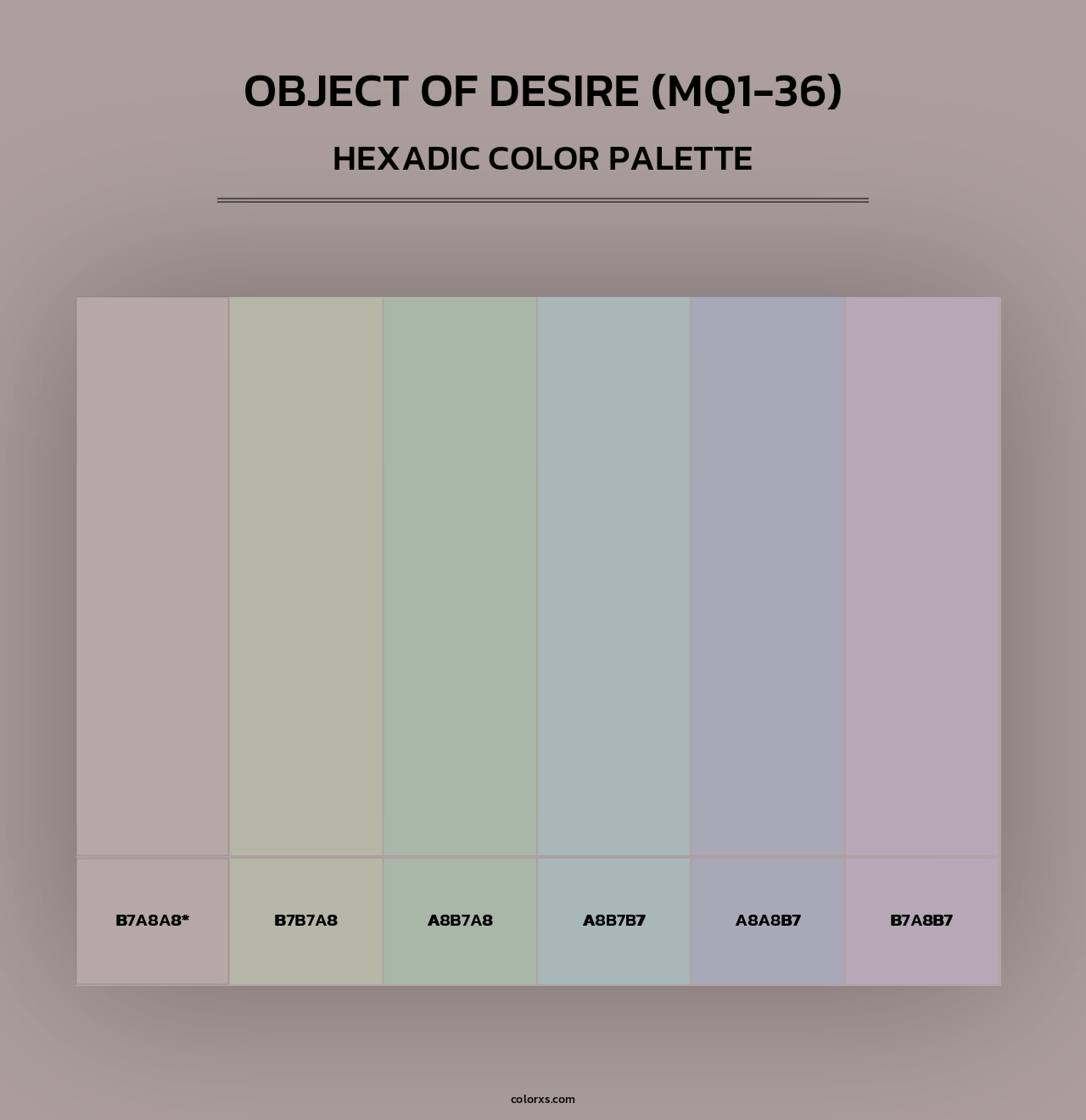 Object Of Desire (MQ1-36) - Hexadic Color Palette