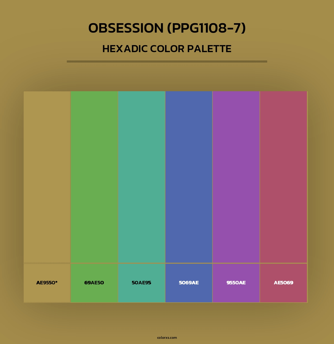 Obsession (PPG1108-7) - Hexadic Color Palette