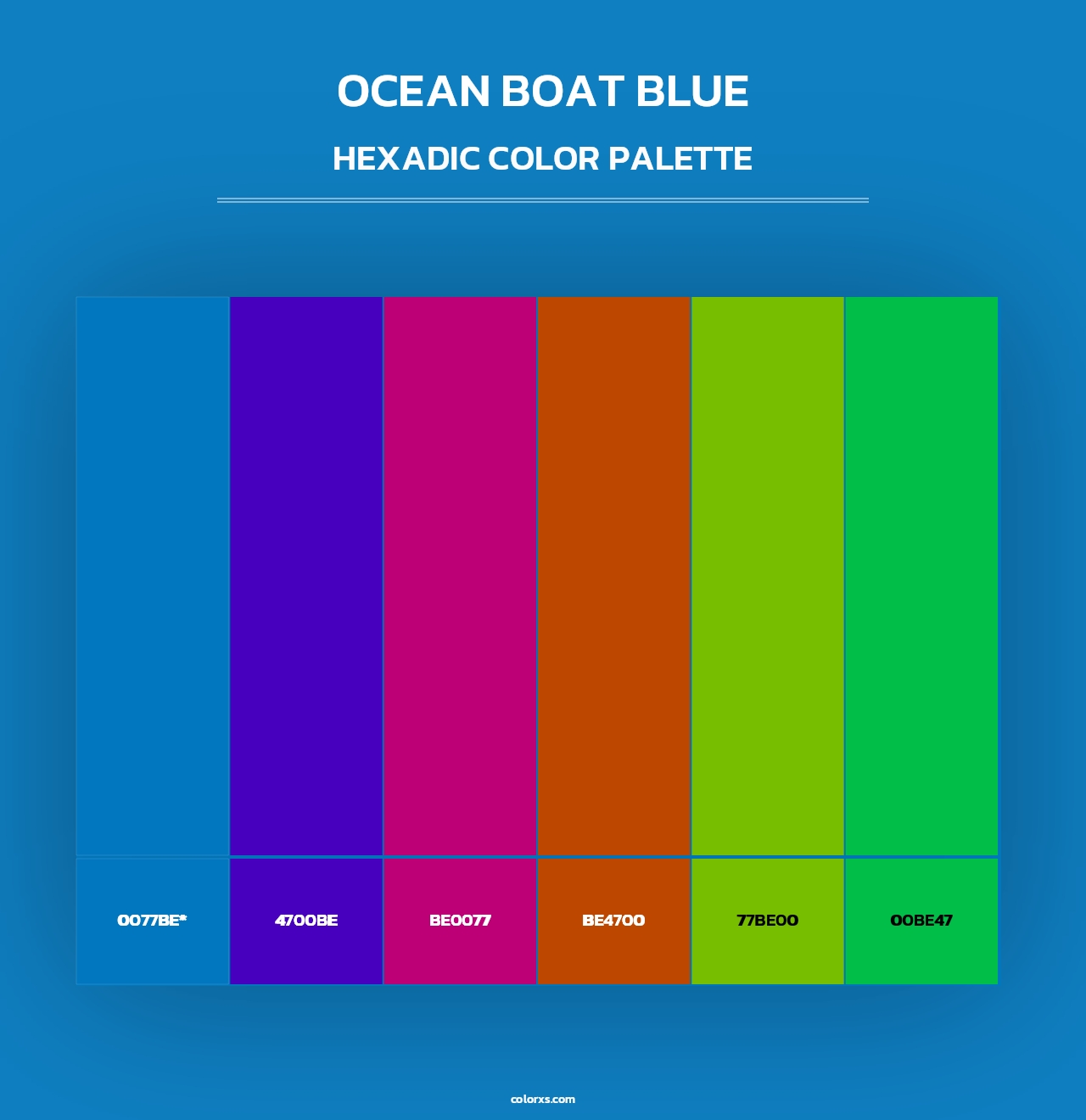 Ocean Boat Blue - Hexadic Color Palette