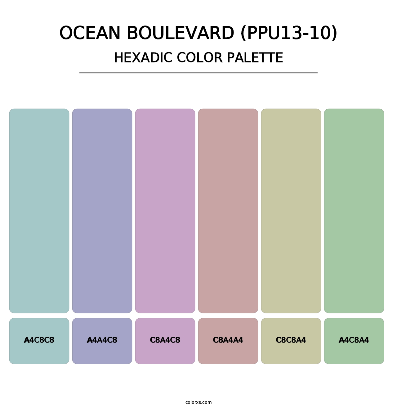 Ocean Boulevard (PPU13-10) - Hexadic Color Palette