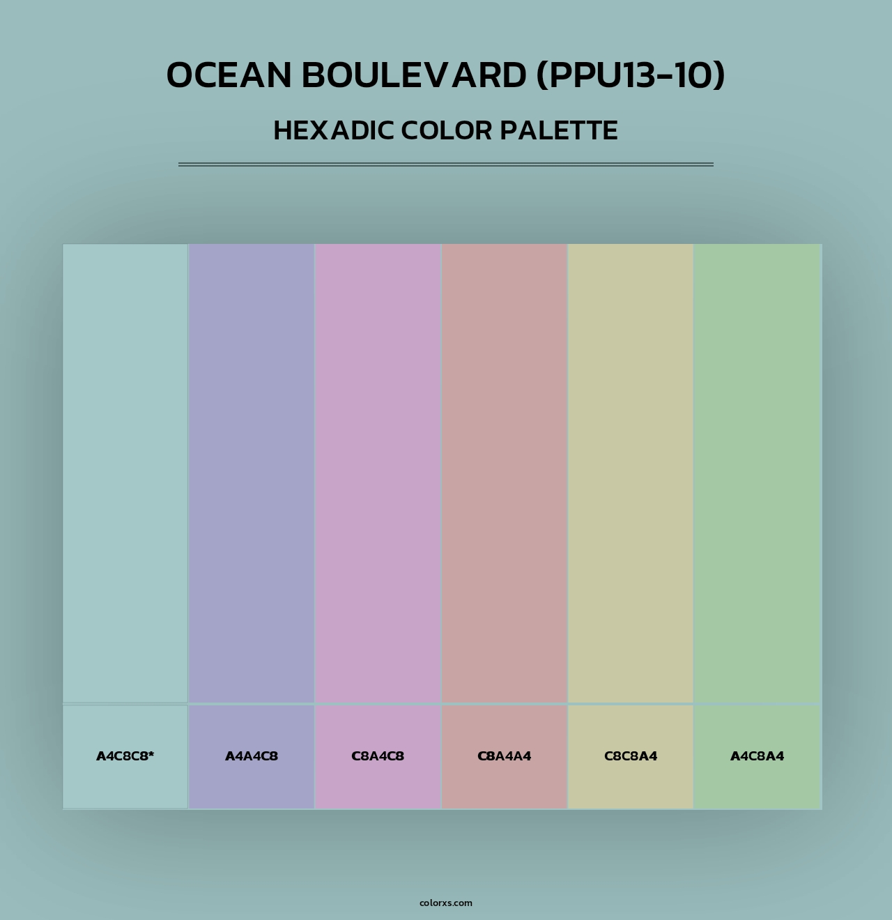 Ocean Boulevard (PPU13-10) - Hexadic Color Palette