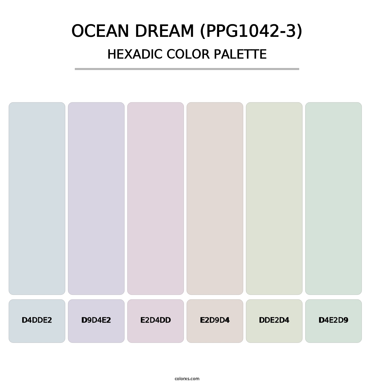 Ocean Dream (PPG1042-3) - Hexadic Color Palette