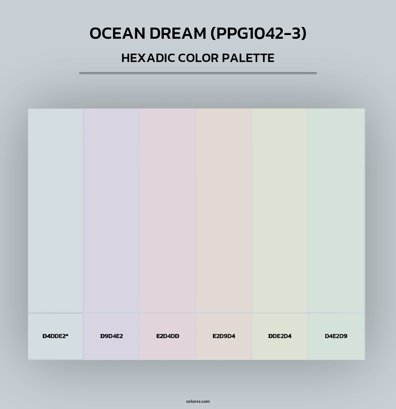 Ocean Dream (PPG1042-3) - Hexadic Color Palette