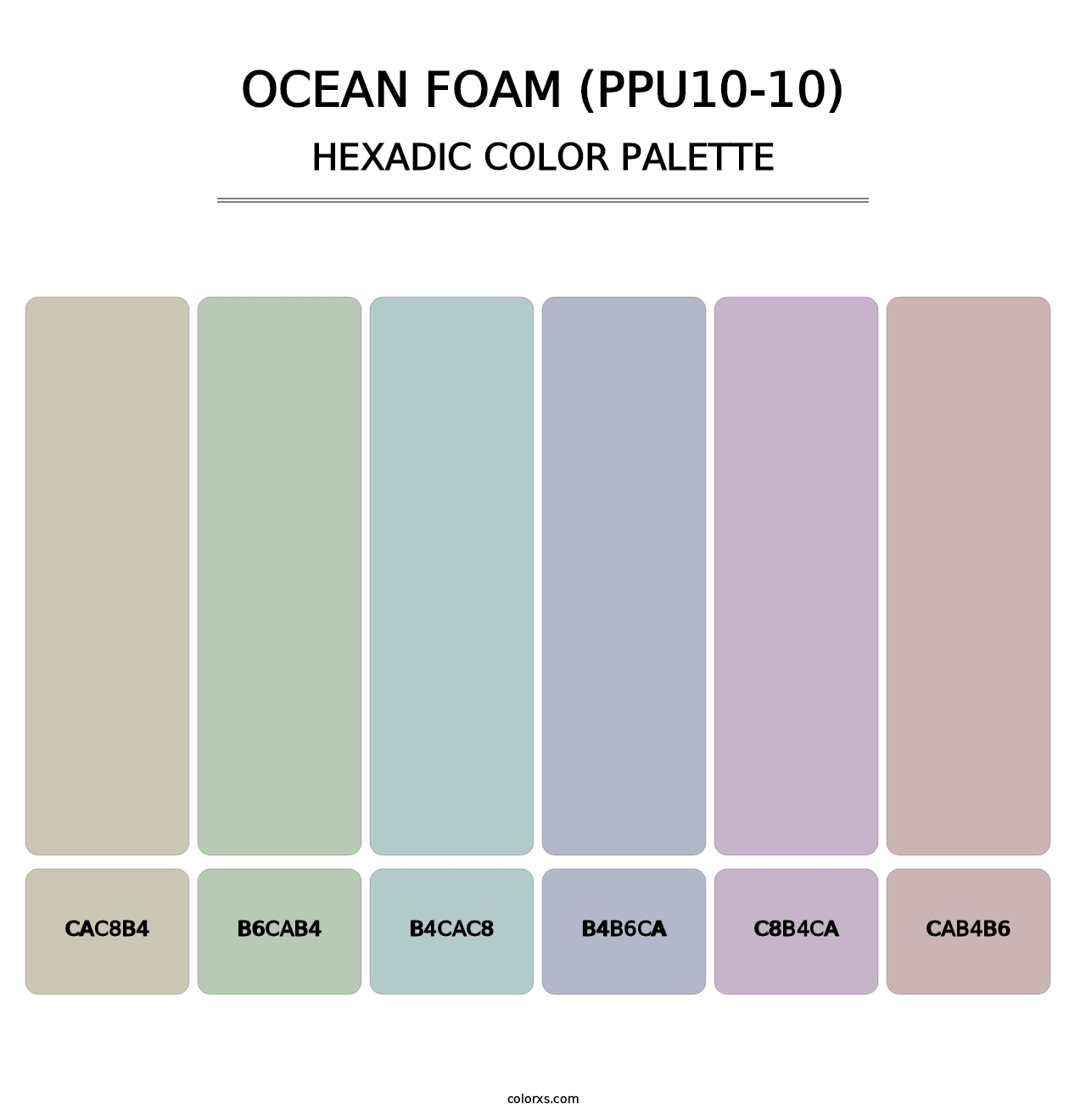 Ocean Foam (PPU10-10) - Hexadic Color Palette