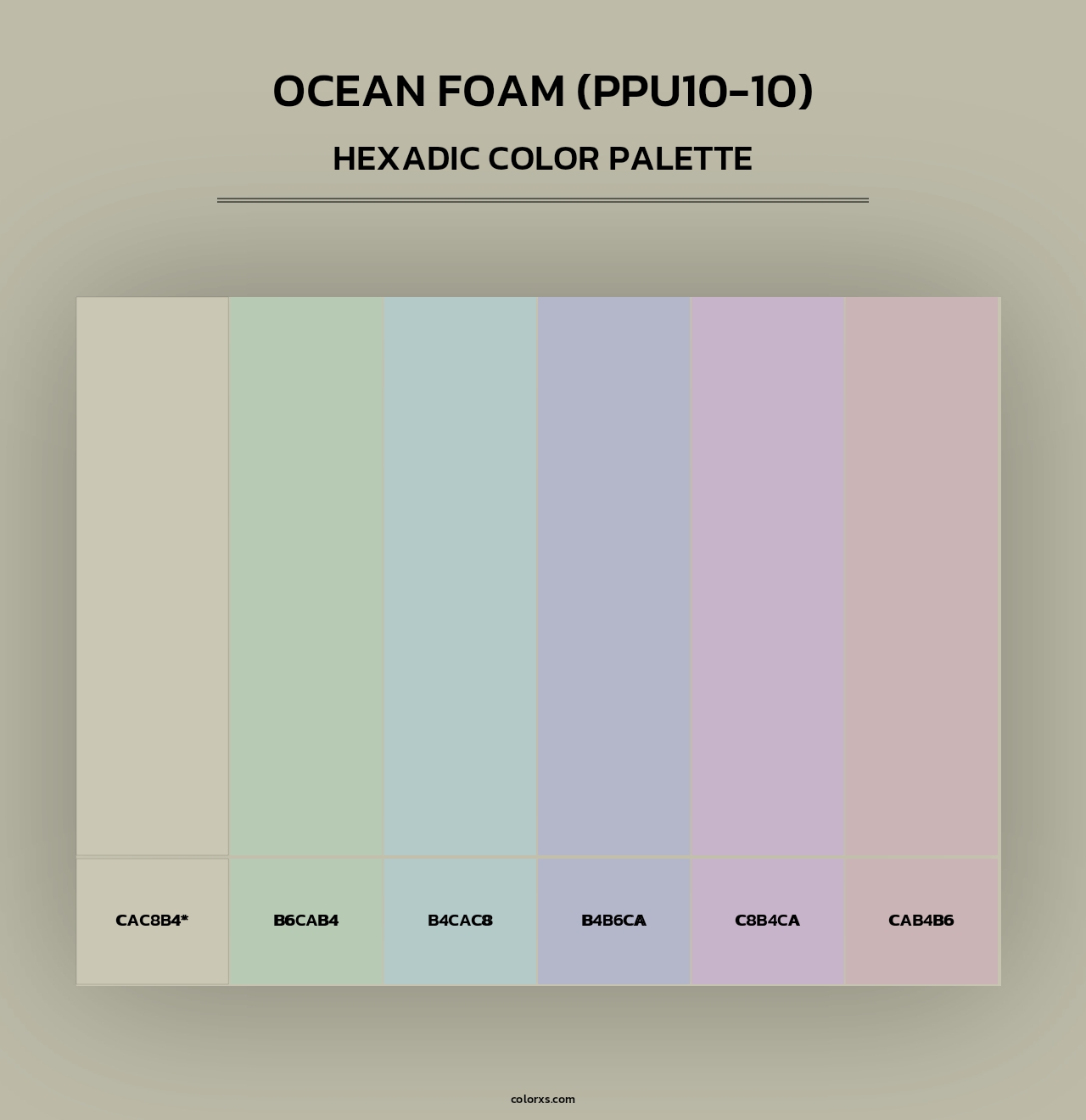 Ocean Foam (PPU10-10) - Hexadic Color Palette