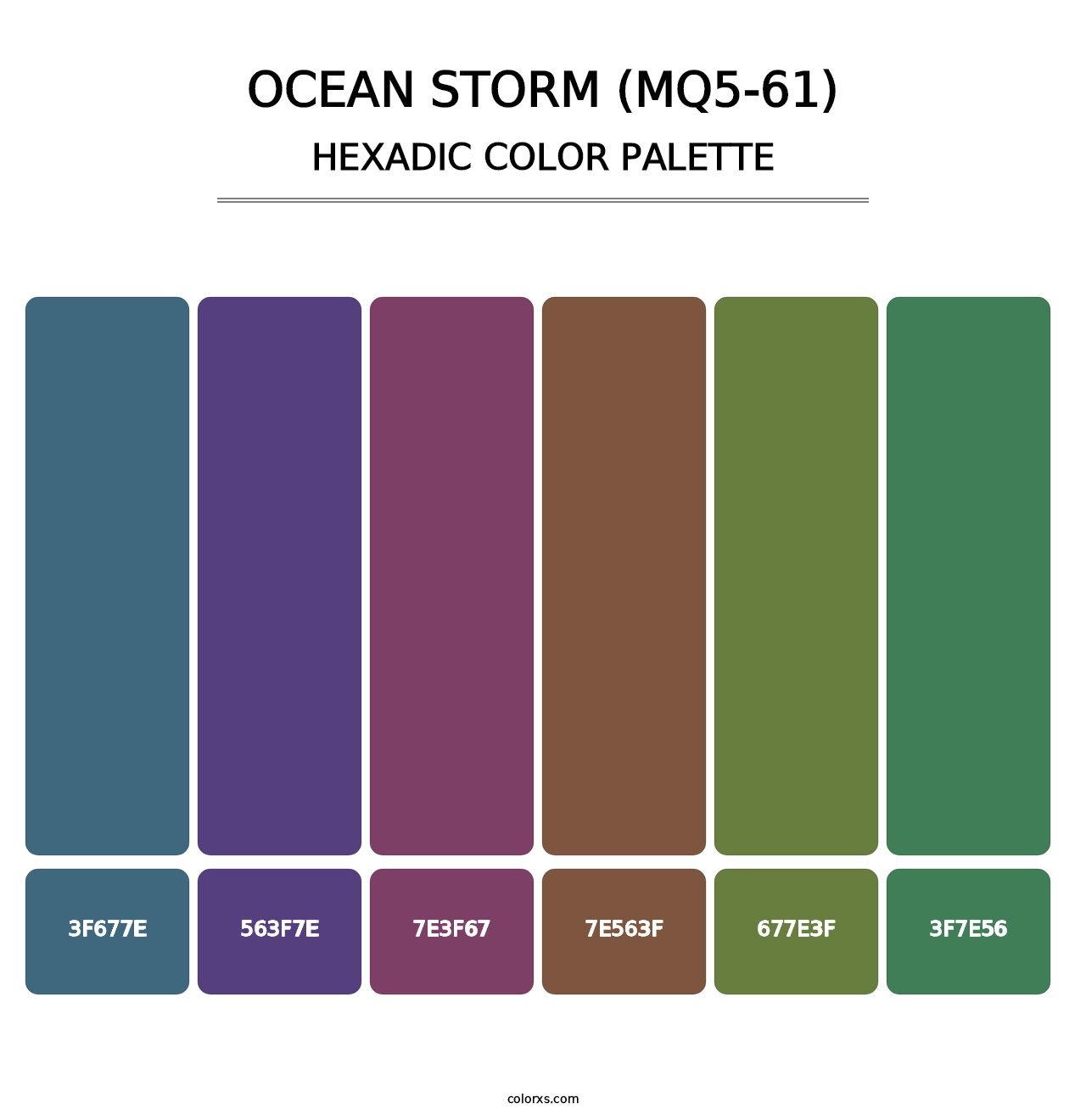 Ocean Storm (MQ5-61) - Hexadic Color Palette