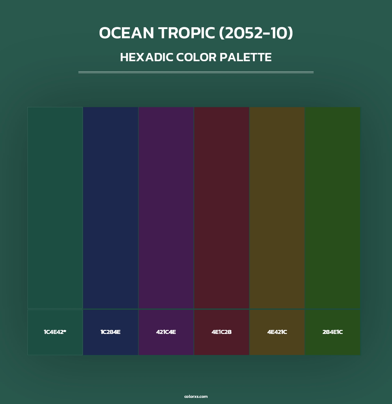 Ocean Tropic (2052-10) - Hexadic Color Palette