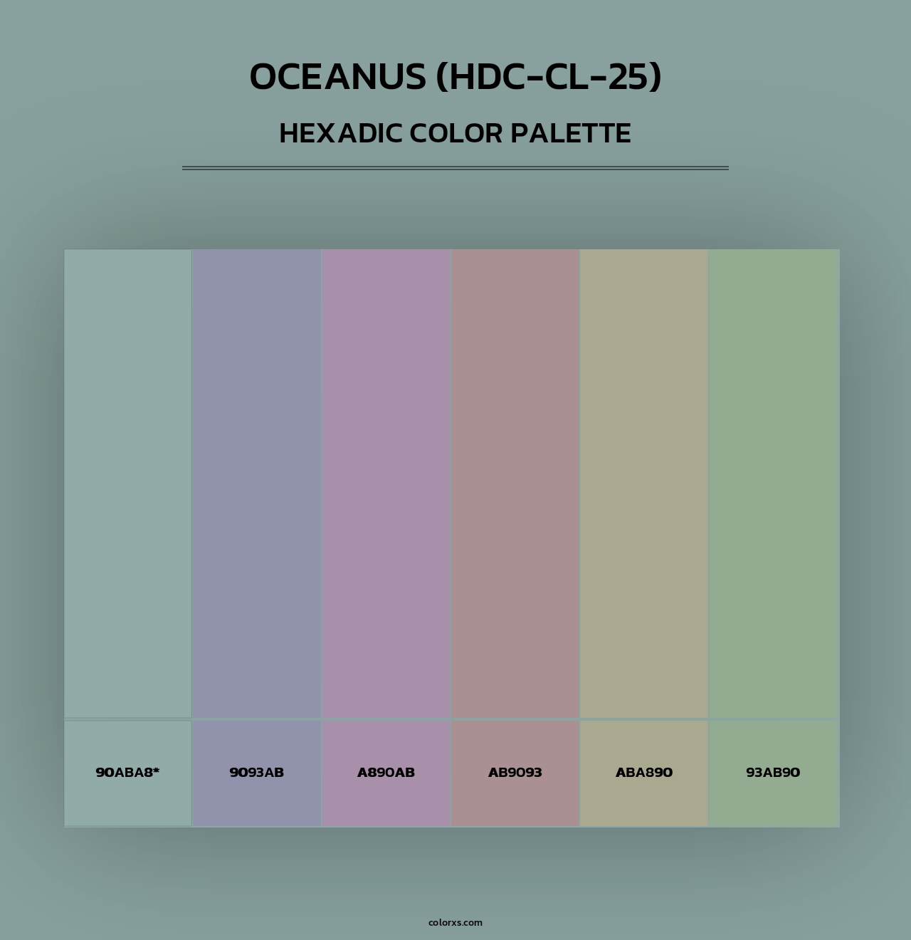 Oceanus (HDC-CL-25) - Hexadic Color Palette