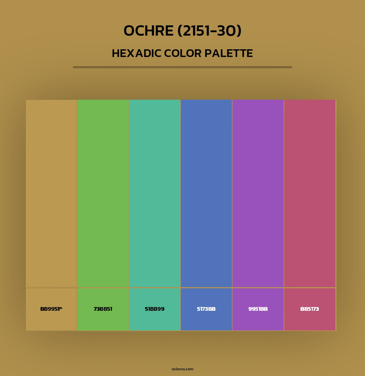 Ochre (2151-30) - Hexadic Color Palette